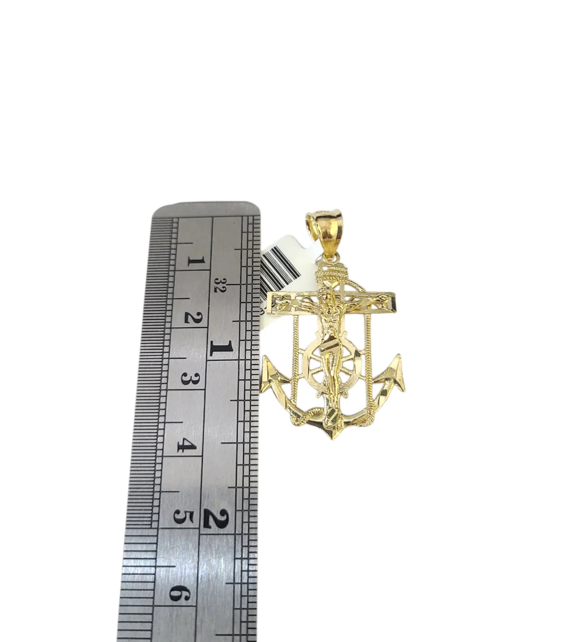 Real 10k Gold Franco Chain Anchor Charm Pendant Necklace SET 2.5mm 18"-26" - Image 6