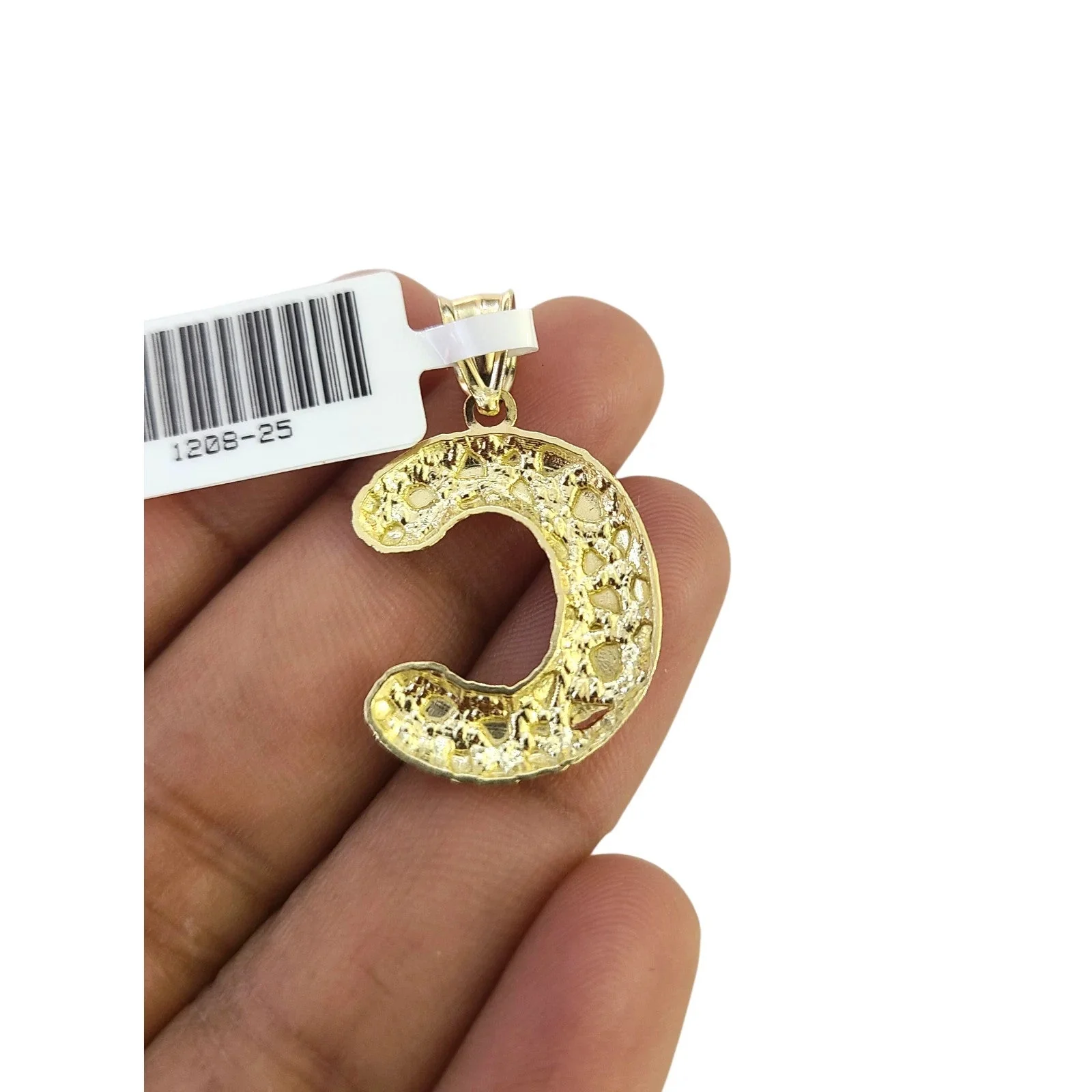 Real 10k Gold Franco Chain C Initial Charm Pendant Necklace SET 2.5mm 16"-26" - Image 8