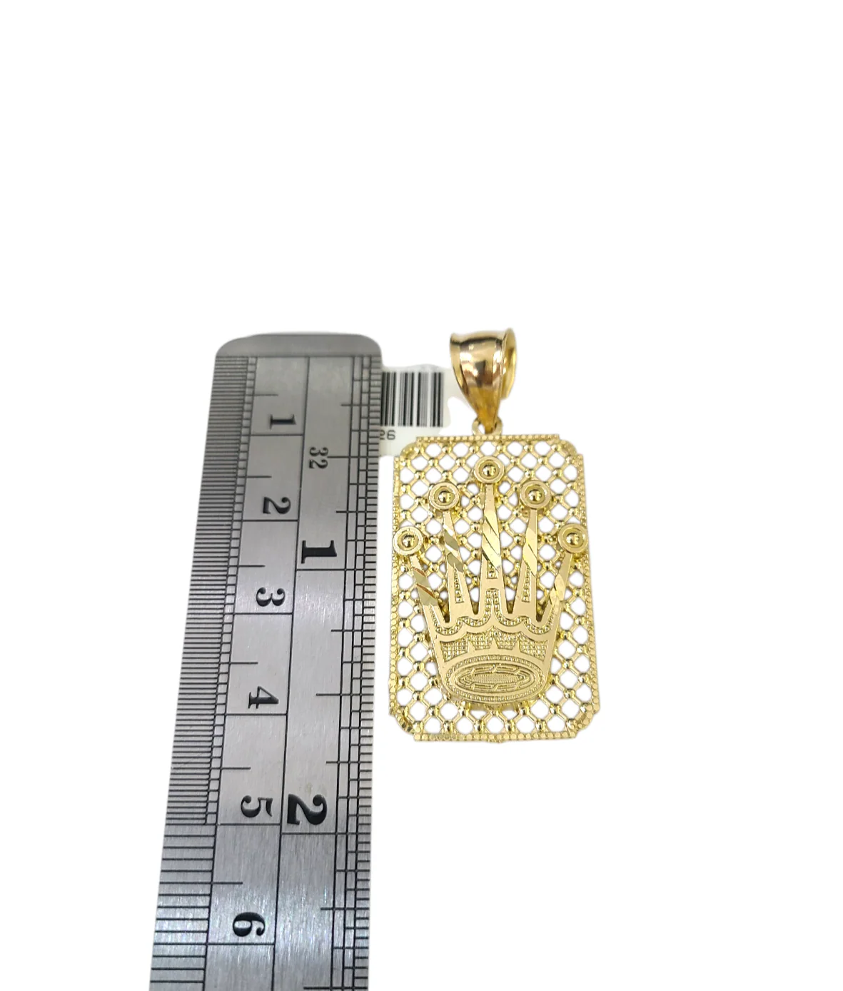 Real 10k Gold Franco Chain Crown Charm Pendant Necklace SET 2.5mm 18"-26" - Image 6