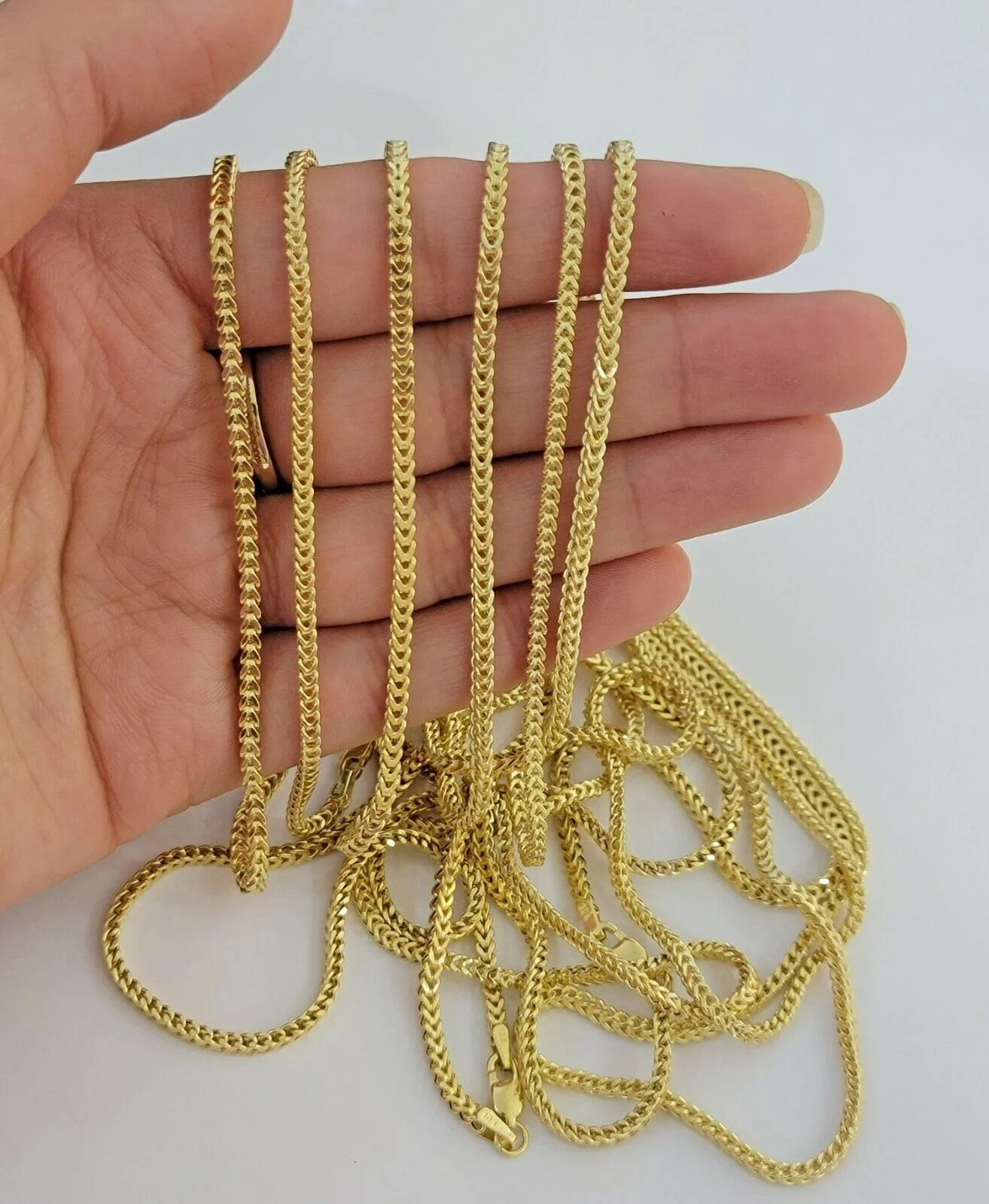 Real 10k Gold Franco chain Necklace 2.5mm 10KT Yellow Gold 16" -26" STRONG CHAIN - Image 3