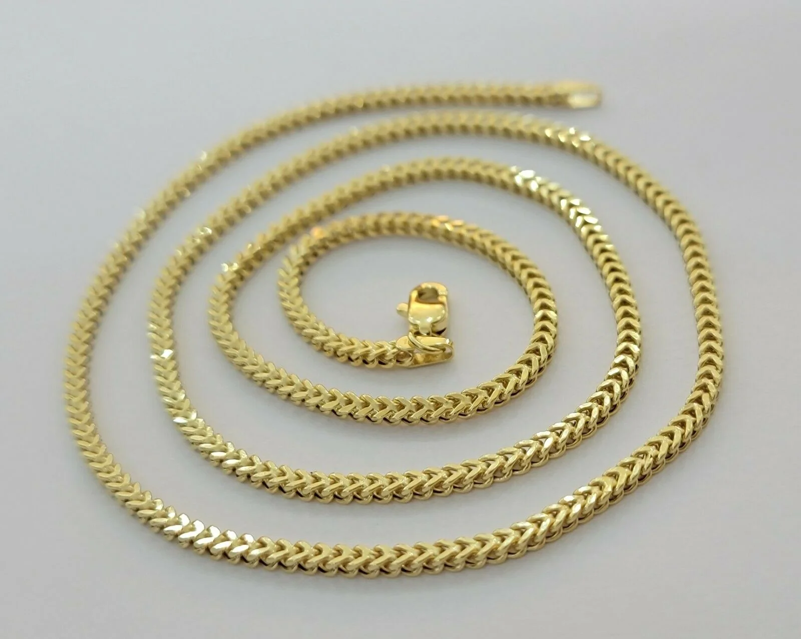 Real 10k Gold Franco chain Necklace 2.5mm 10KT Yellow Gold 16" -26" STRONG CHAIN - Image 5