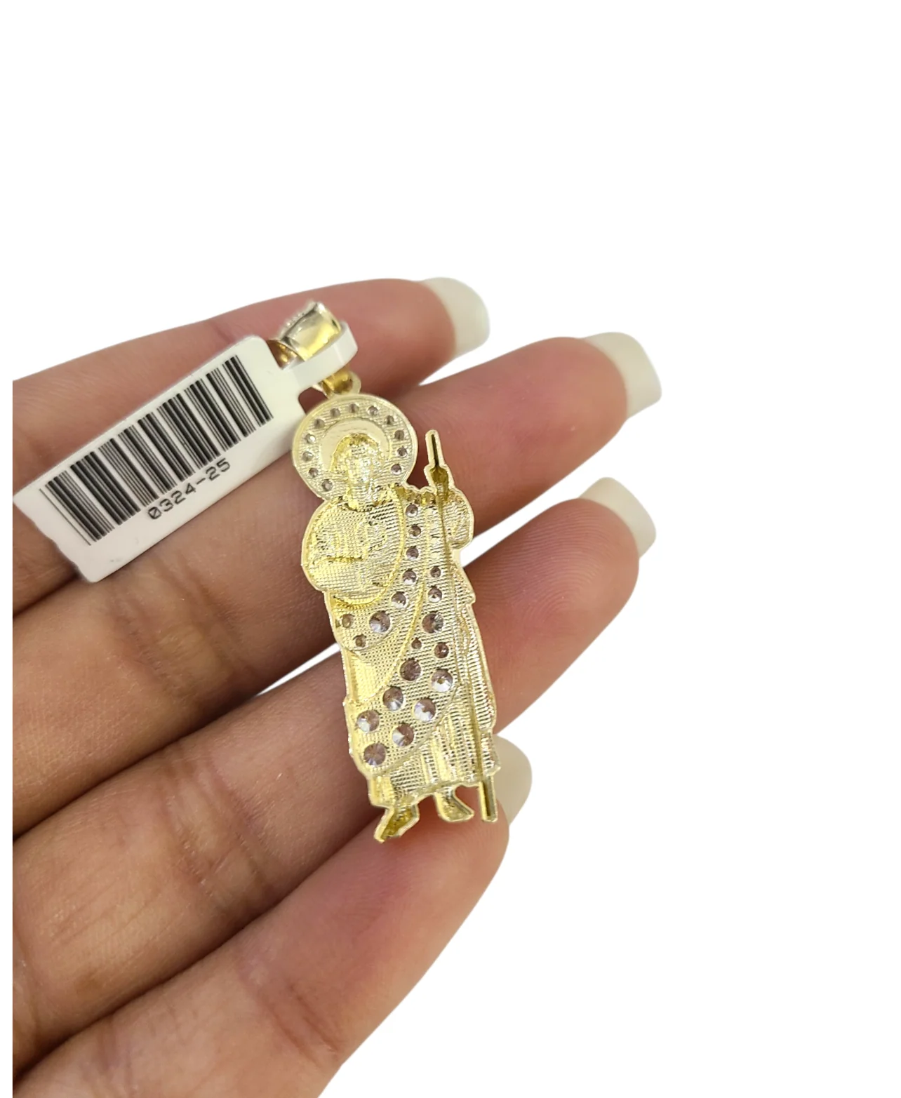 Real 10k Gold Franco Chain Saint Jude Charm Pendant Necklace SET 2.5mm 18"-26" - Image 7