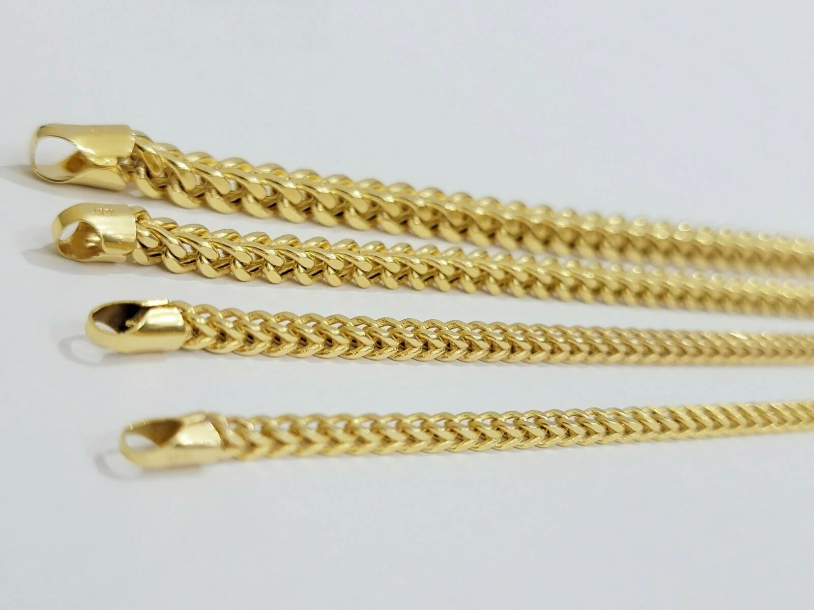 Real 10k Gold Franco Necklace Box Chain 20"-28" Inch 3mm-5mm 10kt Yellow Gold - Image 4