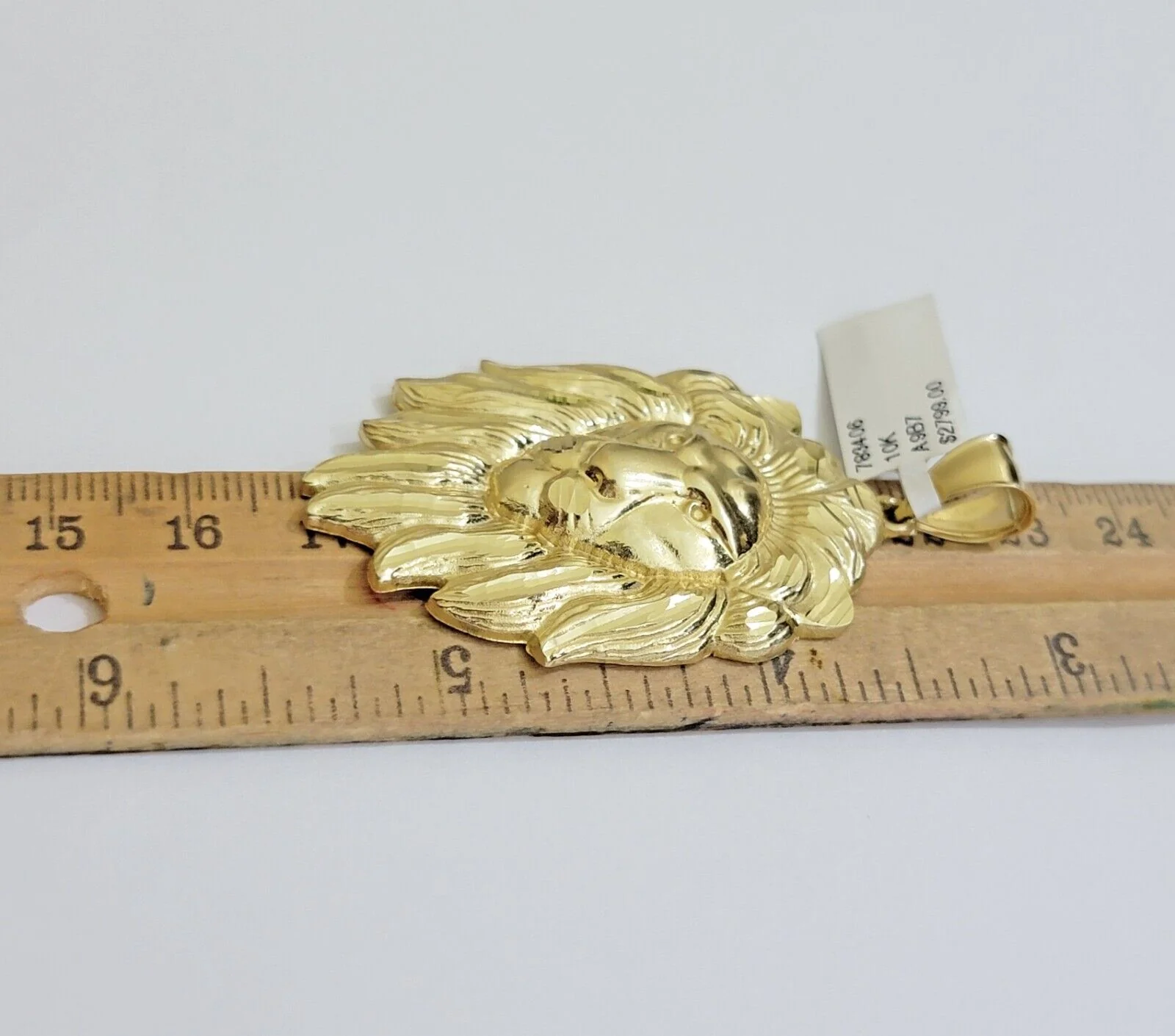 REAL 10k Gold Franco Necklace Charm Lion Head Pendant SET 20 - 26 Inch 3mm Chain - Image 9