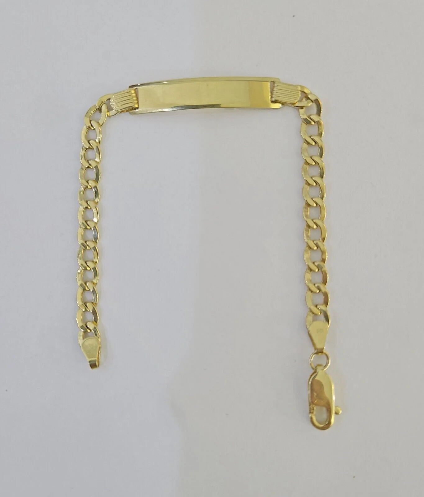 REAL 10K Gold ID Bracelet Kids Baby Cuban Curb Link Unisex - Image 5