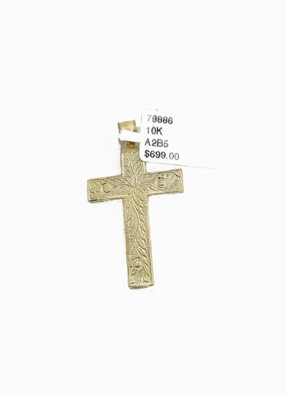 Real 10k Gold Jesus Cross Charm Pendant 10KT Yellow Gold For Chain & Necklace - Image 6