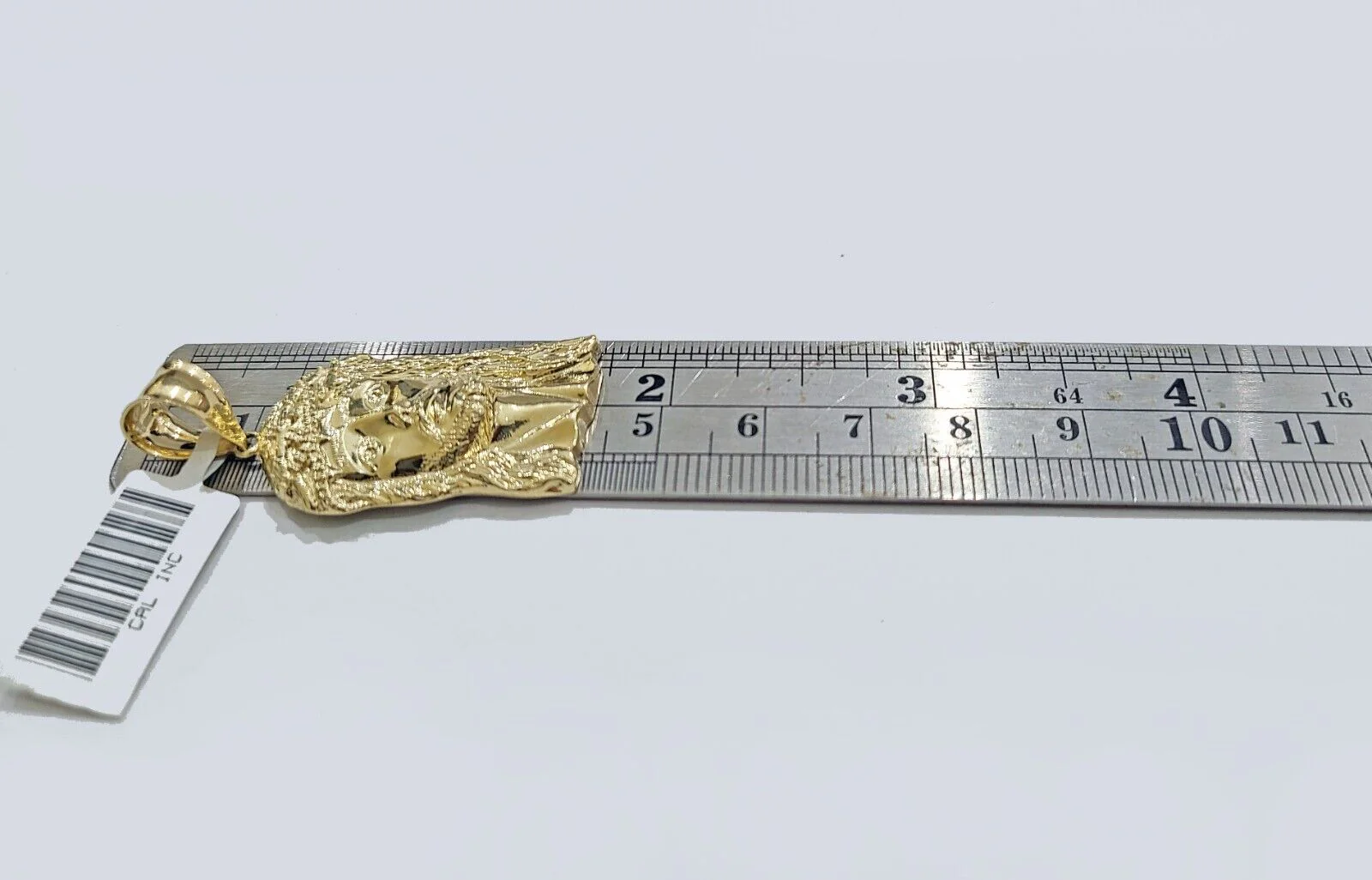 Real 10k Gold Jesus Head Charm Pendant  1.5'' Inch 10KT  Yellow Gold - Image 4