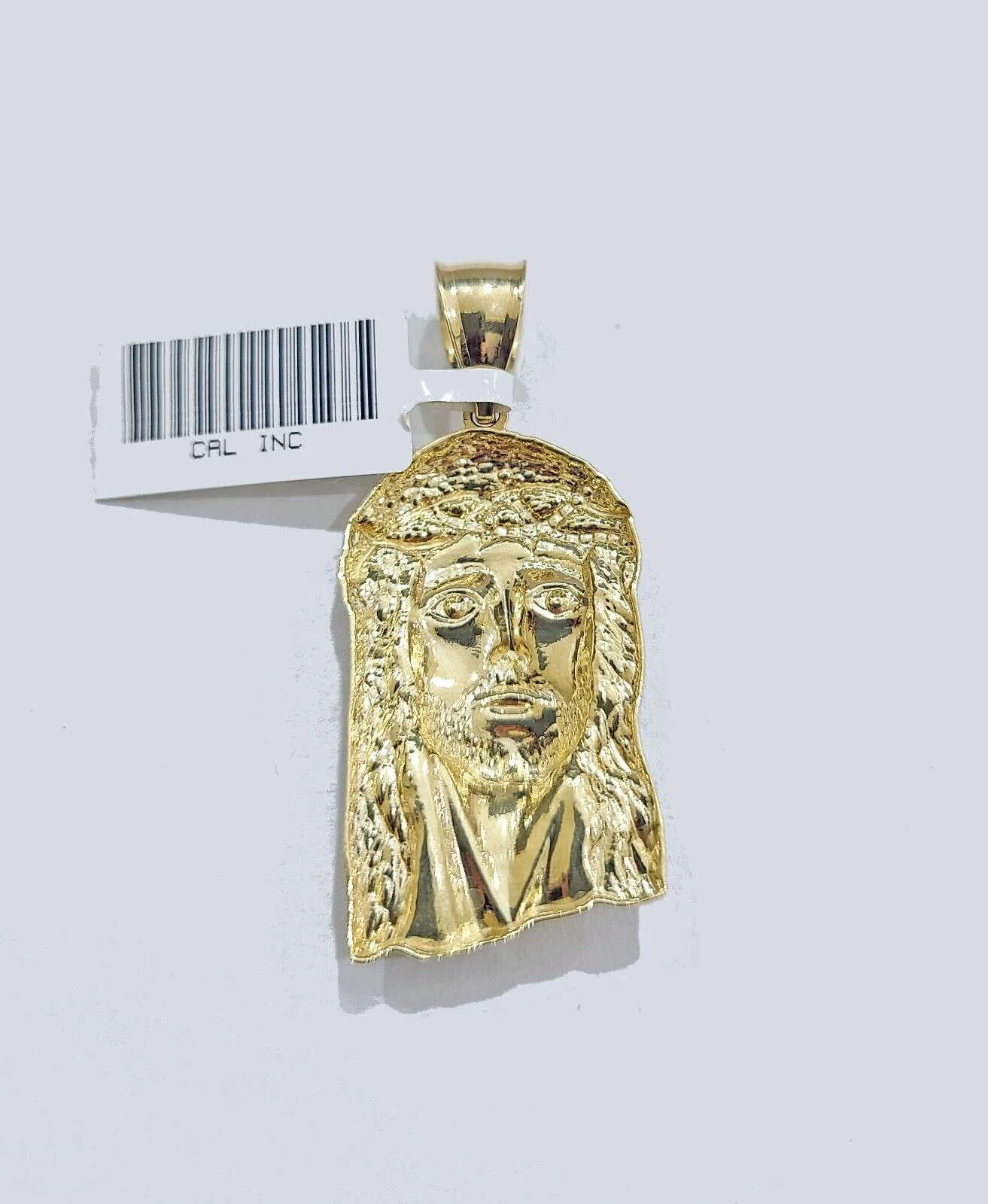 Real 10k Gold Jesus Head Charm Pendant  1.5'' Inch 10KT  Yellow Gold - Image 5