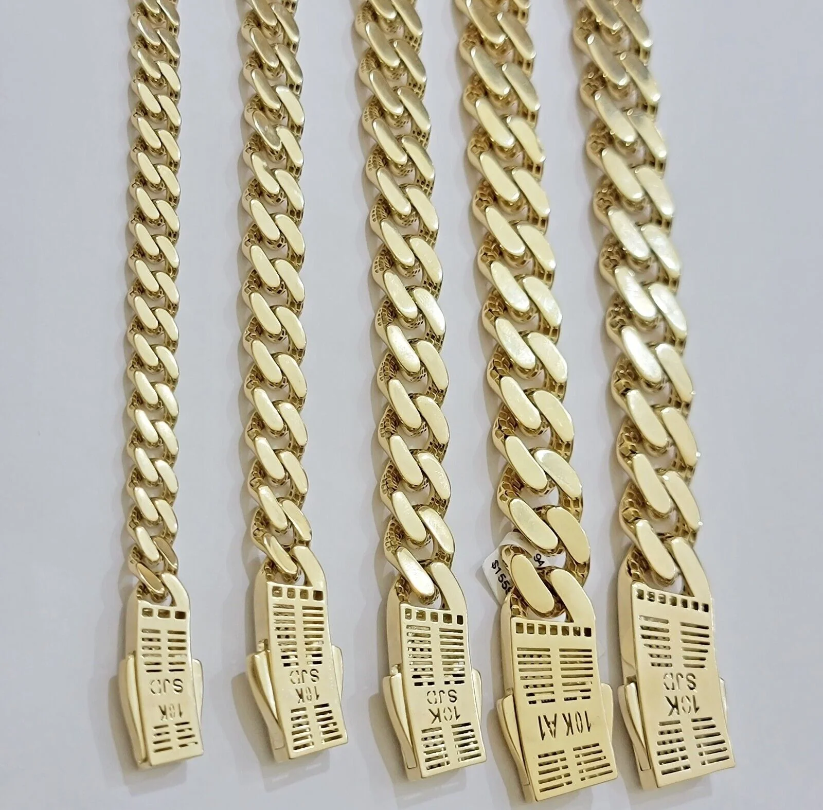 Real 10k Gold Link Chain Necklace Royal Cuban Monaco 7mm 8mm 9mm 11mm 13mm 15mm - Image 7