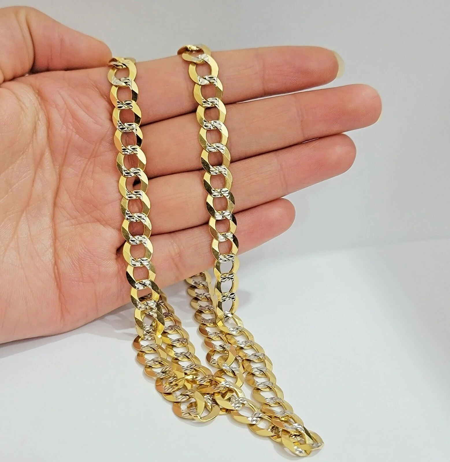 Real 10k Gold Mens Necklace Cuban Curb Link 9mm 24" Inch Diamond Cut SOLID Chain - Image 6
