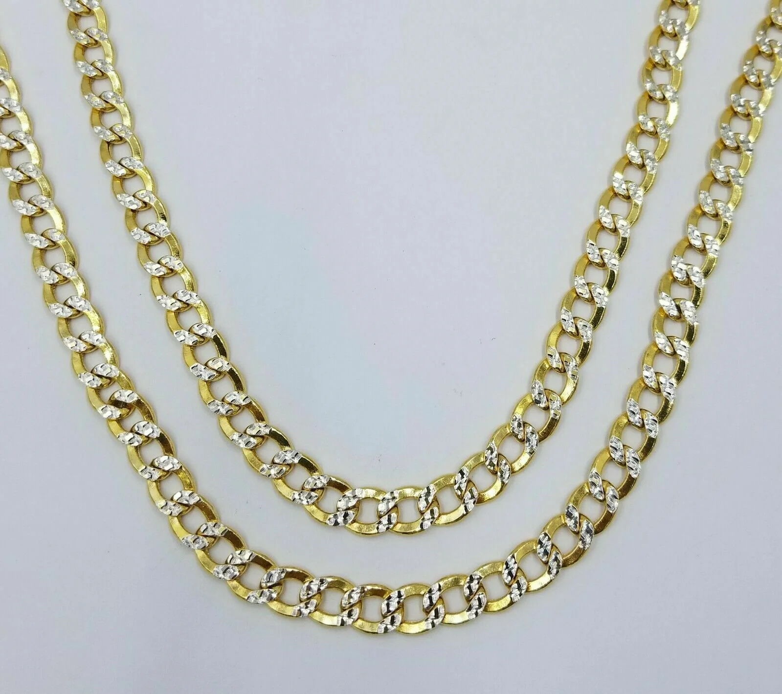 Real 10k Gold Mens Necklace Cuban Curb Link 9mm 24" Inch Diamond Cut SOLID Chain - Image 7