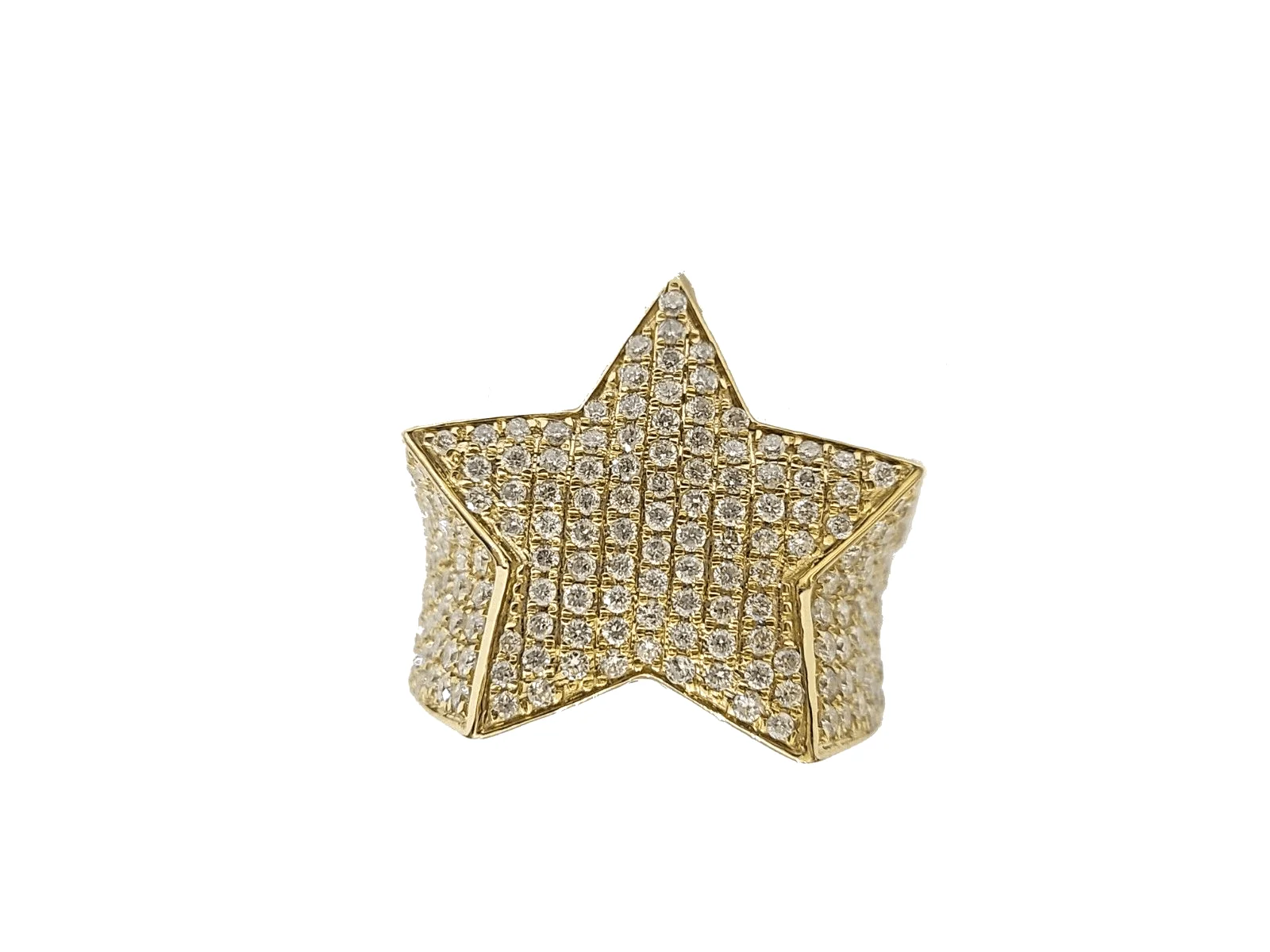 Real 10k Gold Men's Ring Size 10 10kt Yellow Gold Wedding Band Diamond 2.66CT - Image 4