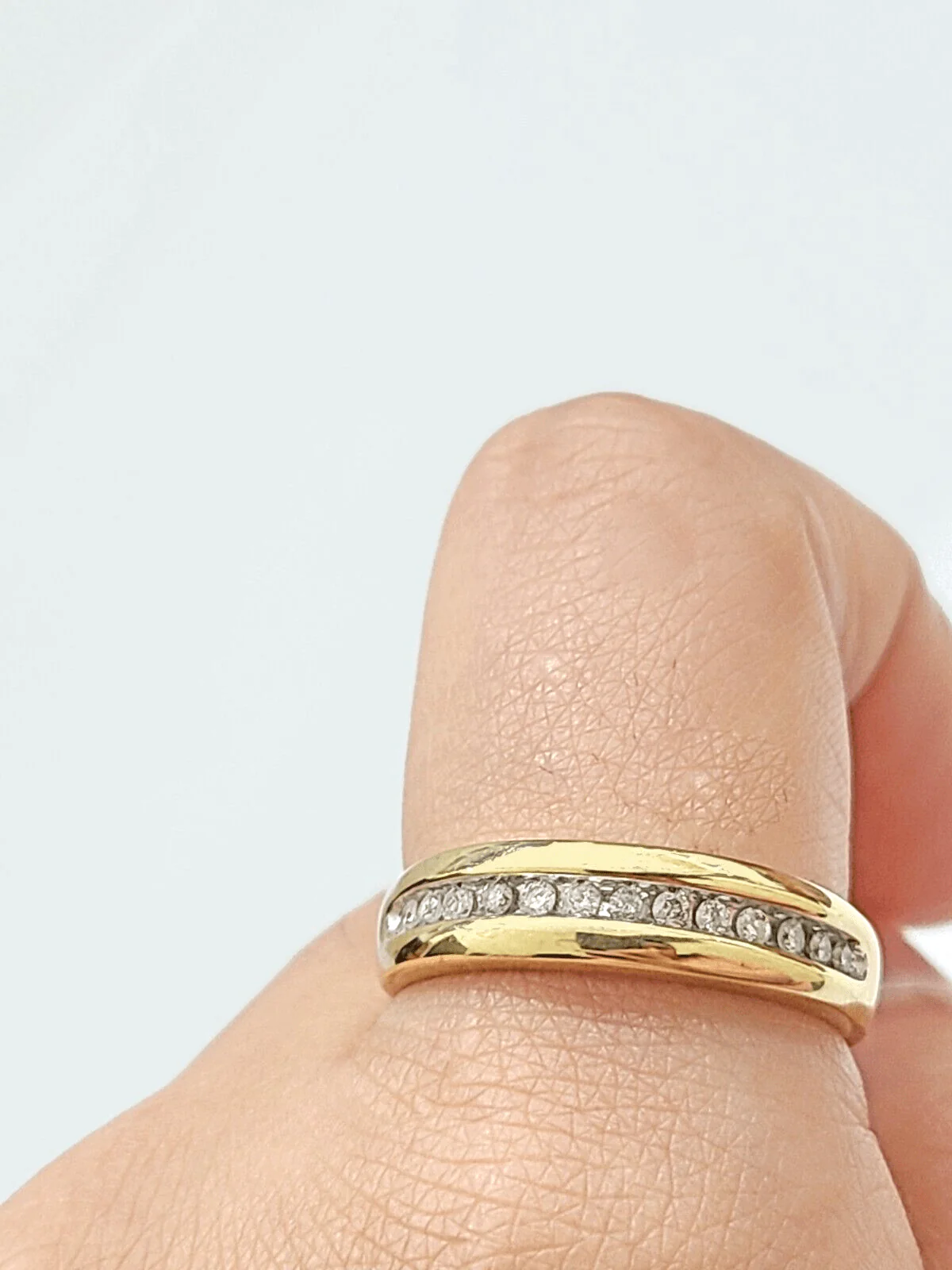 Real 10k Gold Men's Ring 10kt Yellow gold, Wedding Band Diamond Ring Sizes 6,7,8,9,10,11 & 12 - Image 4
