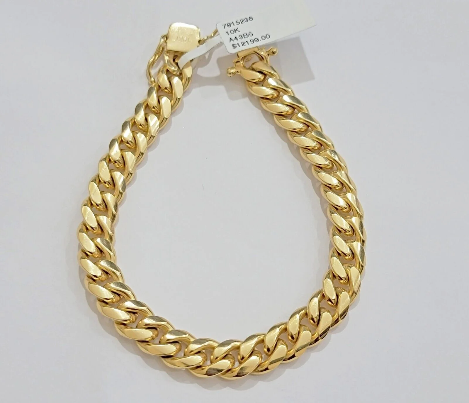 REAL 10k Gold Miami Cuban Bracelet 7.5" 8.5mm 10kt Yellow Gold Strong SOLID Link - Image 2