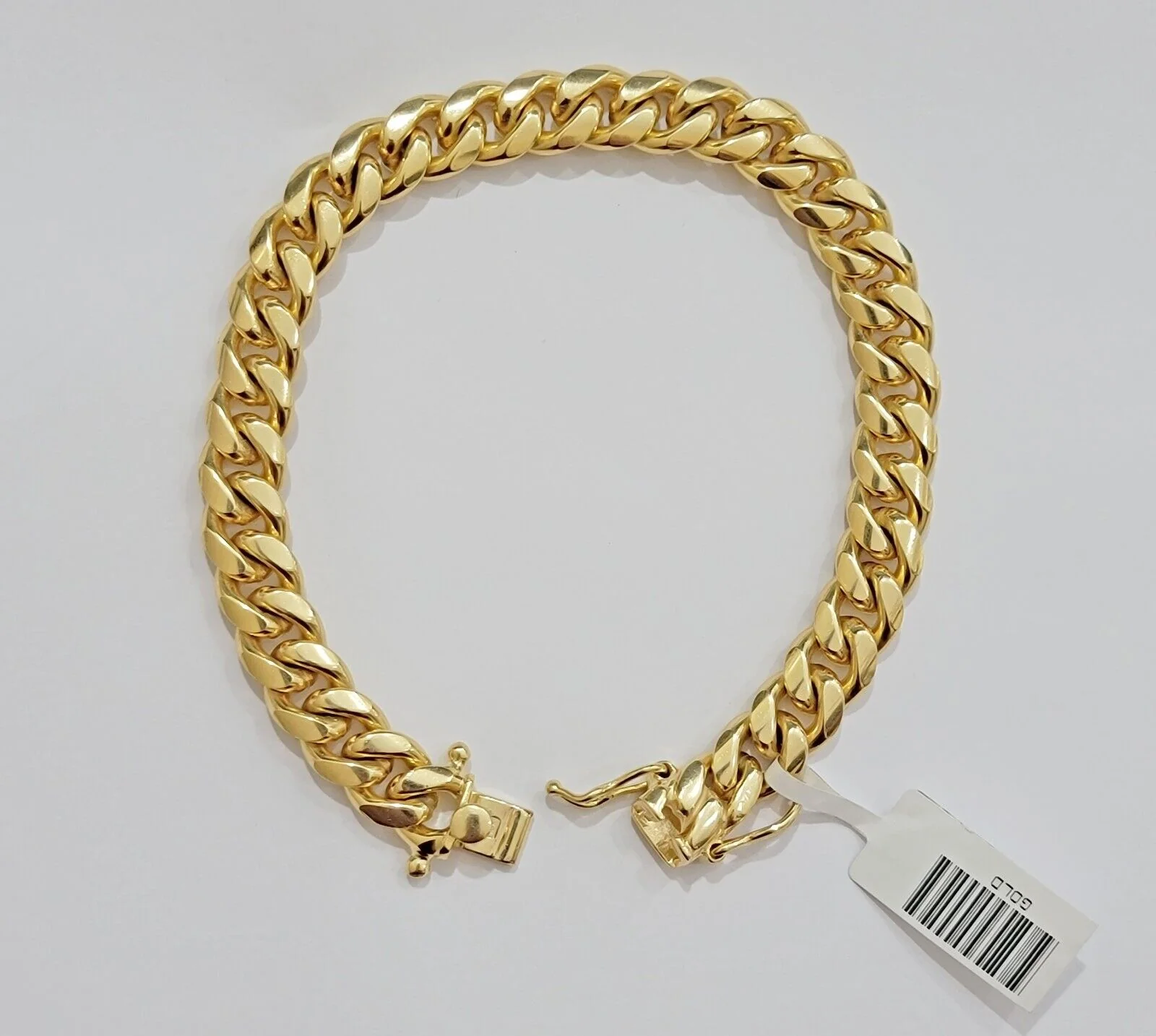 REAL 10k Gold Miami Cuban Bracelet 7.5" 8.5mm 10kt Yellow Gold Strong SOLID Link - Image 3