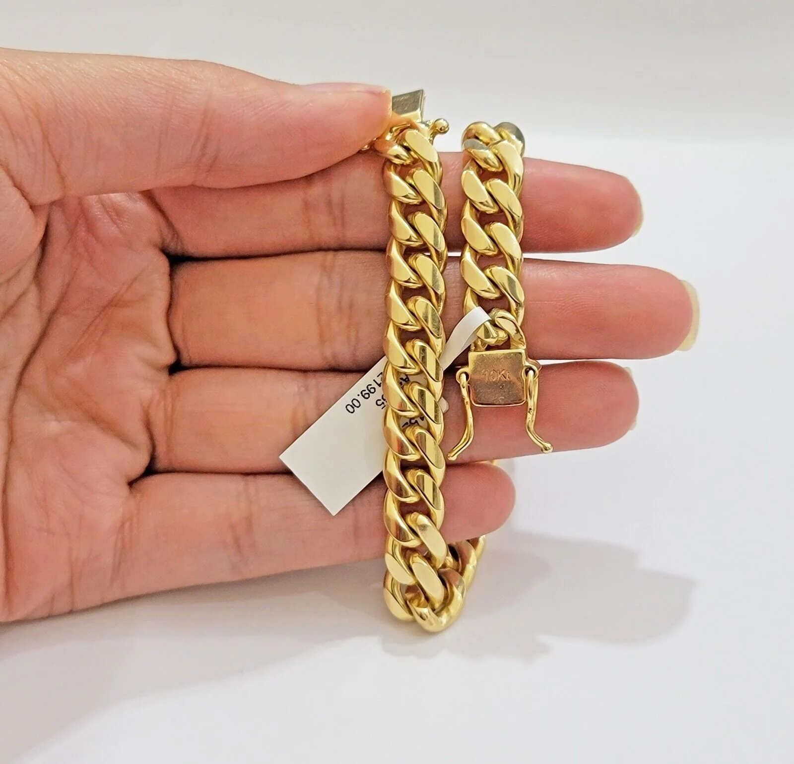 REAL 10k Gold Miami Cuban Bracelet 8" 8mm 10 kt Yellow Gold Strong SOLID Links - Image 5