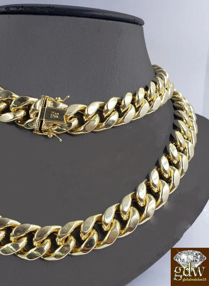 REAL 10k Gold Miami Cuban Chain 13mm 26" Link Necklace Chain 10kt Yellow Gold - Image 6