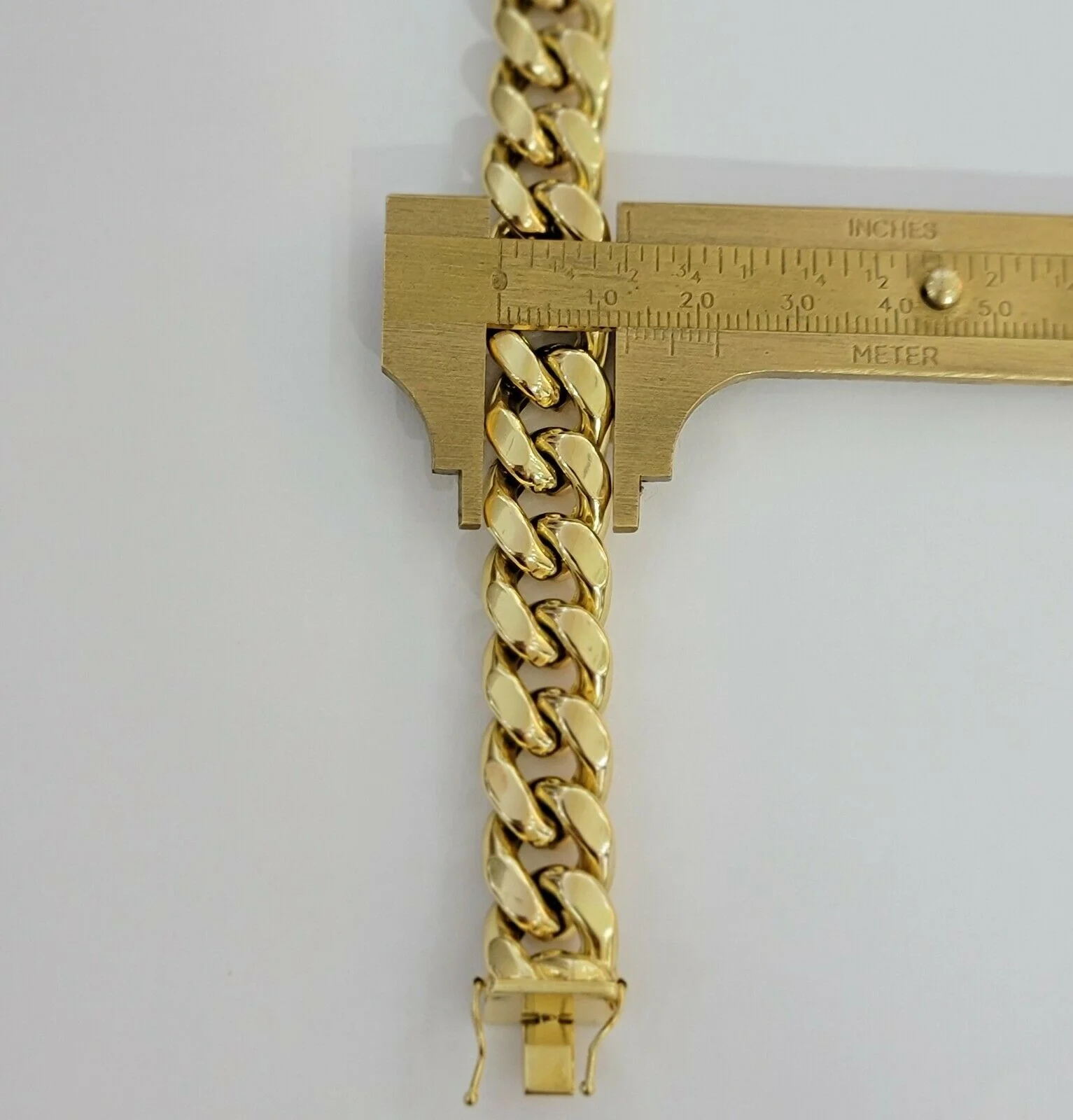 REAL 10k Gold Miami Cuban Chain 13mm Link Mens Necklace 24" 10kt Yellow, STRONG - Image 2