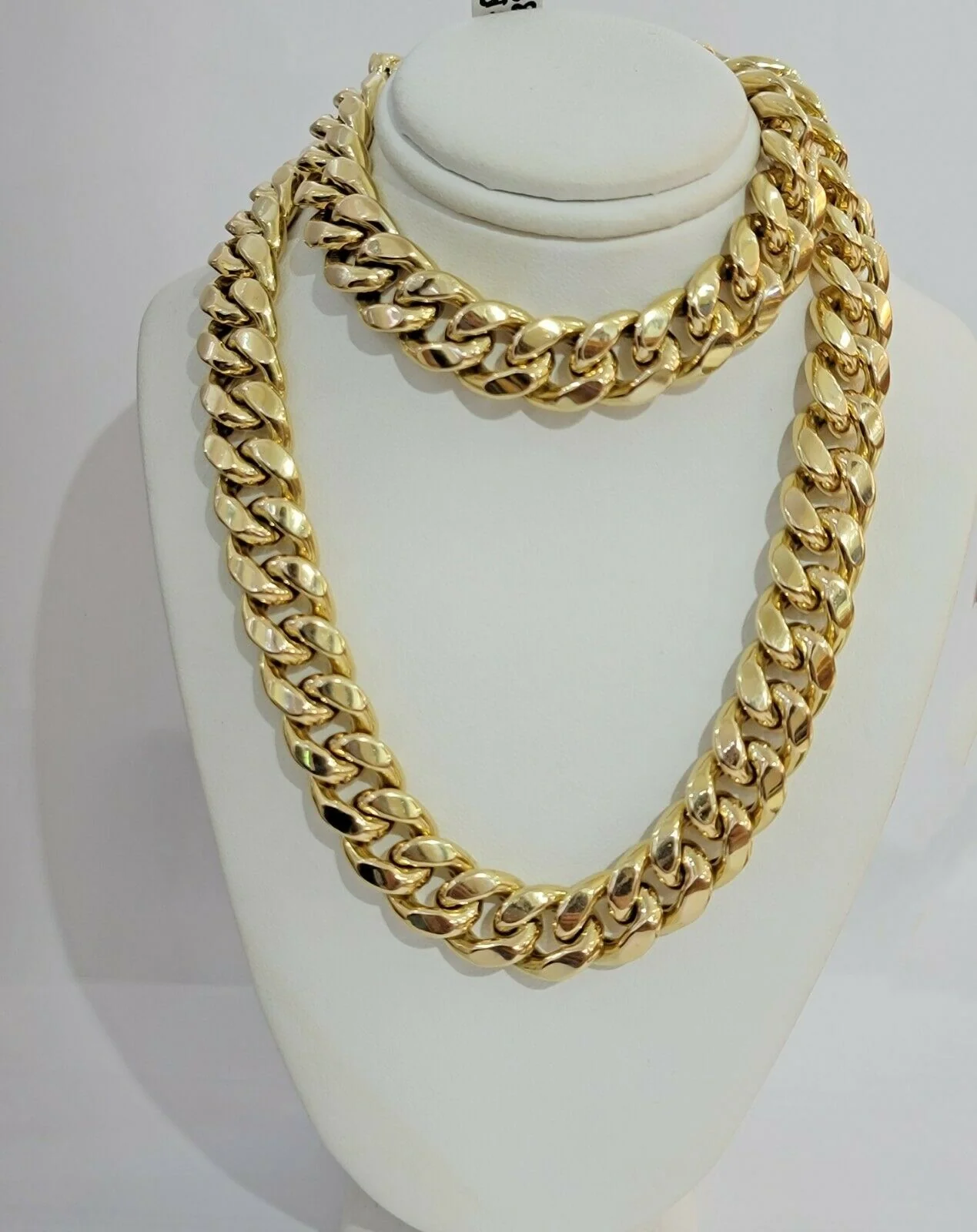 REAL 10k Gold Miami Cuban Chain 13mm Link Mens Necklace 24" 10kt Yellow, STRONG - Image 3