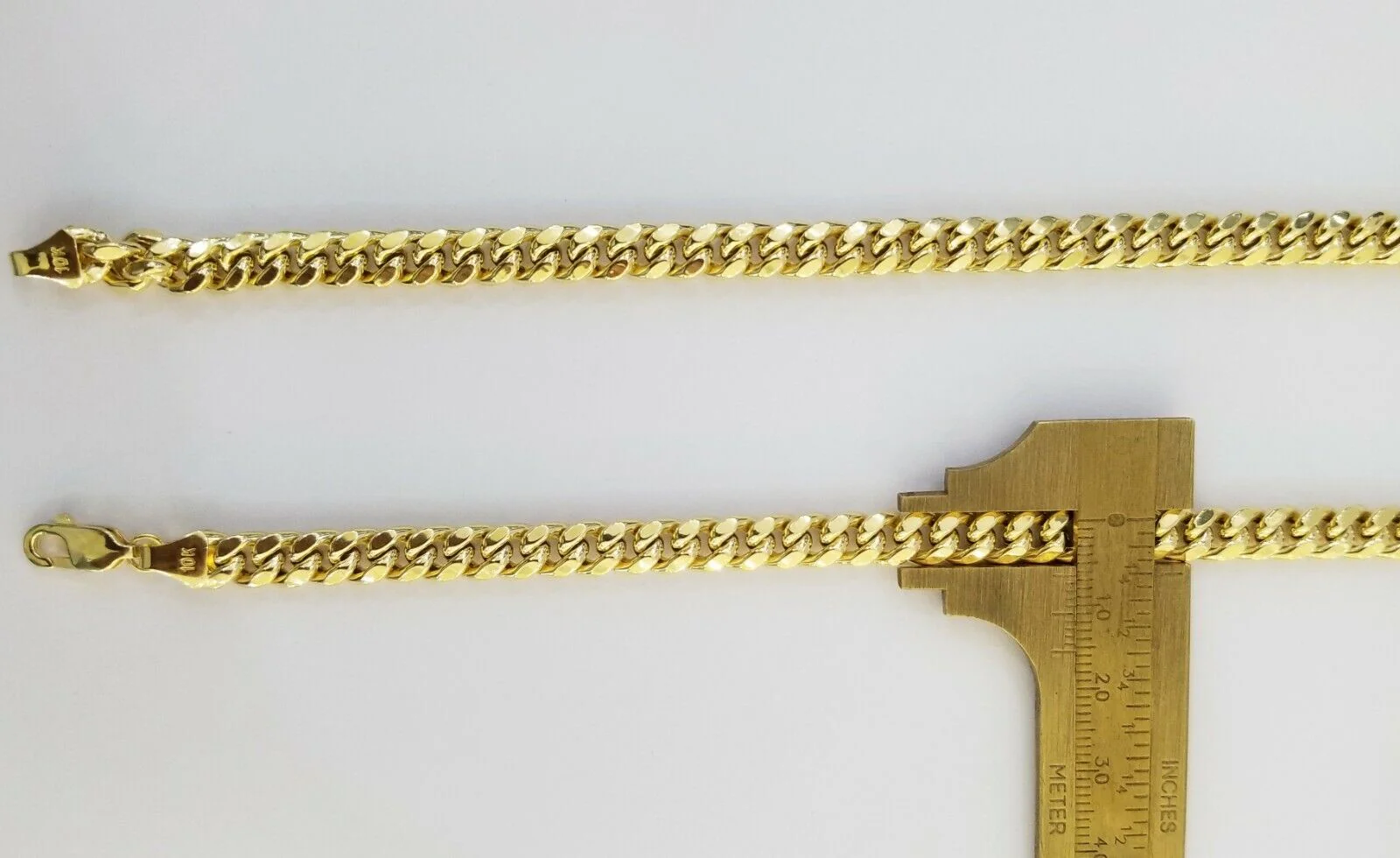 Real 10k Gold Miami Cuban Chain 7mm 22" Necklace,10kt Yellow Gold Lobster Lock - Image 7