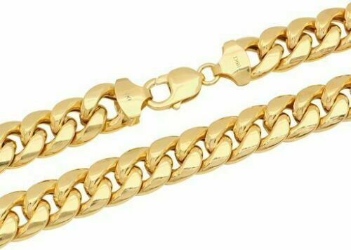 Real 10k Gold Miami Cuban chain 7mm 24" Lobster Lock Men's 10kt Yellow Gold, MEN - Image 5