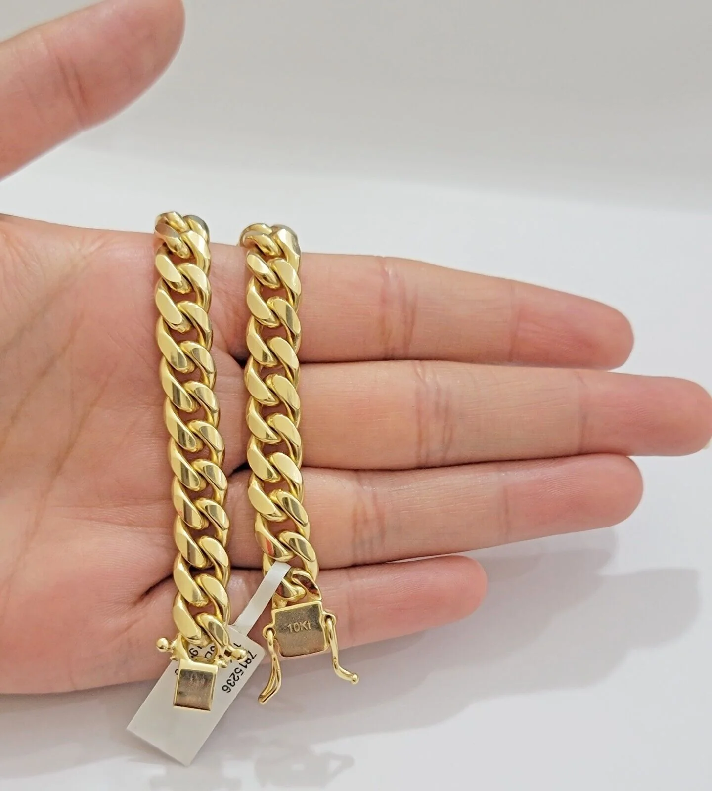 REAL 10k Gold Miami Cuban ladies Bracelet 7" 8mm 10kt Yellow Strong SOLID Links - Image 8