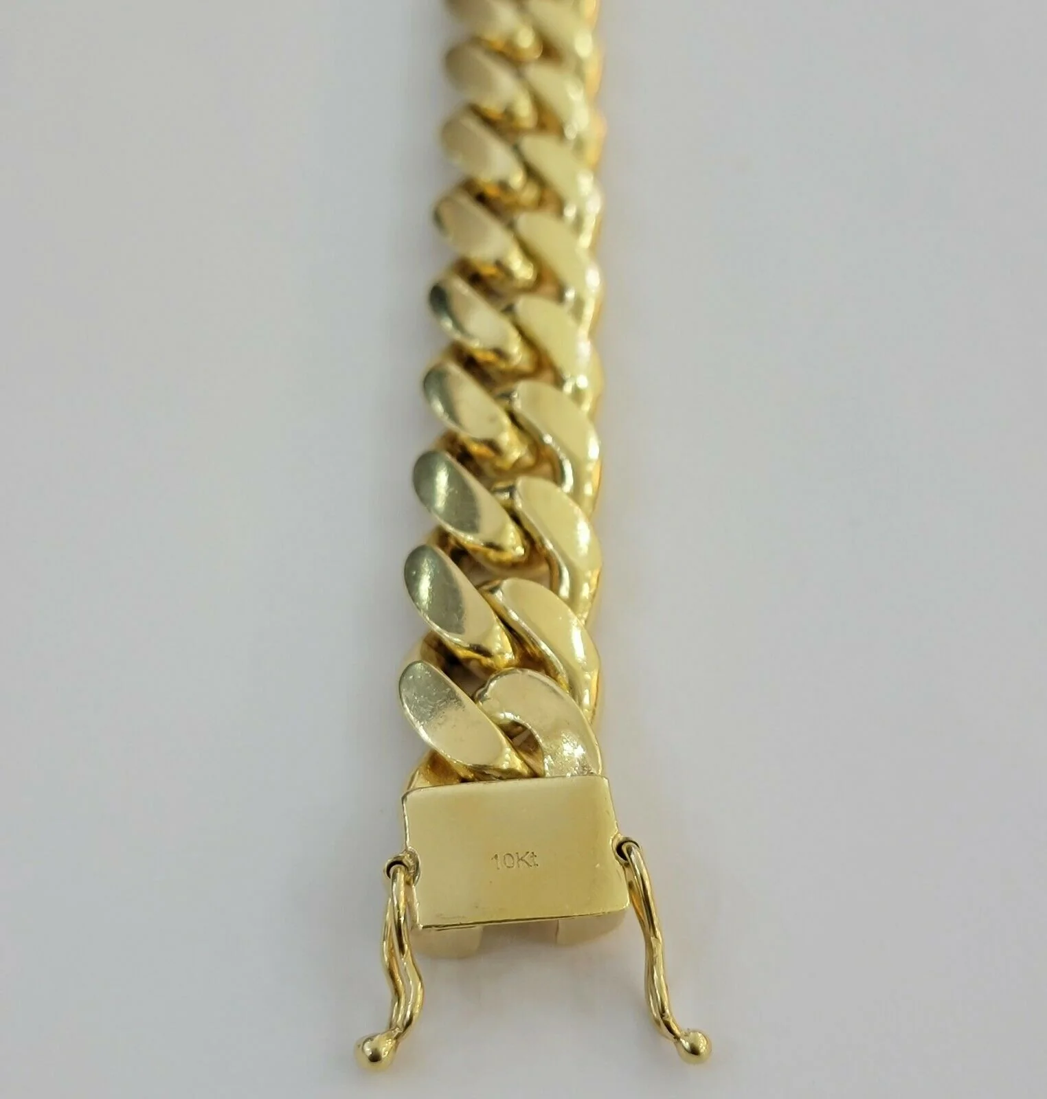Real 10k Gold Miami Cuban Link Bracelet Solid Mens 13mm 10kt Yellow Gold 9" Inch - Image 4