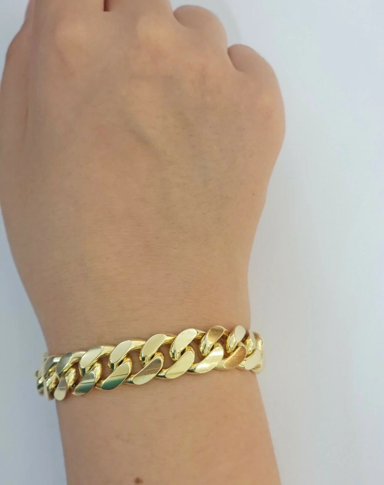 Real 10k Gold Miami Cuban Link Bracelet Solid Mens 13mm 10kt Yellow Gold 9" Inch - Image 7