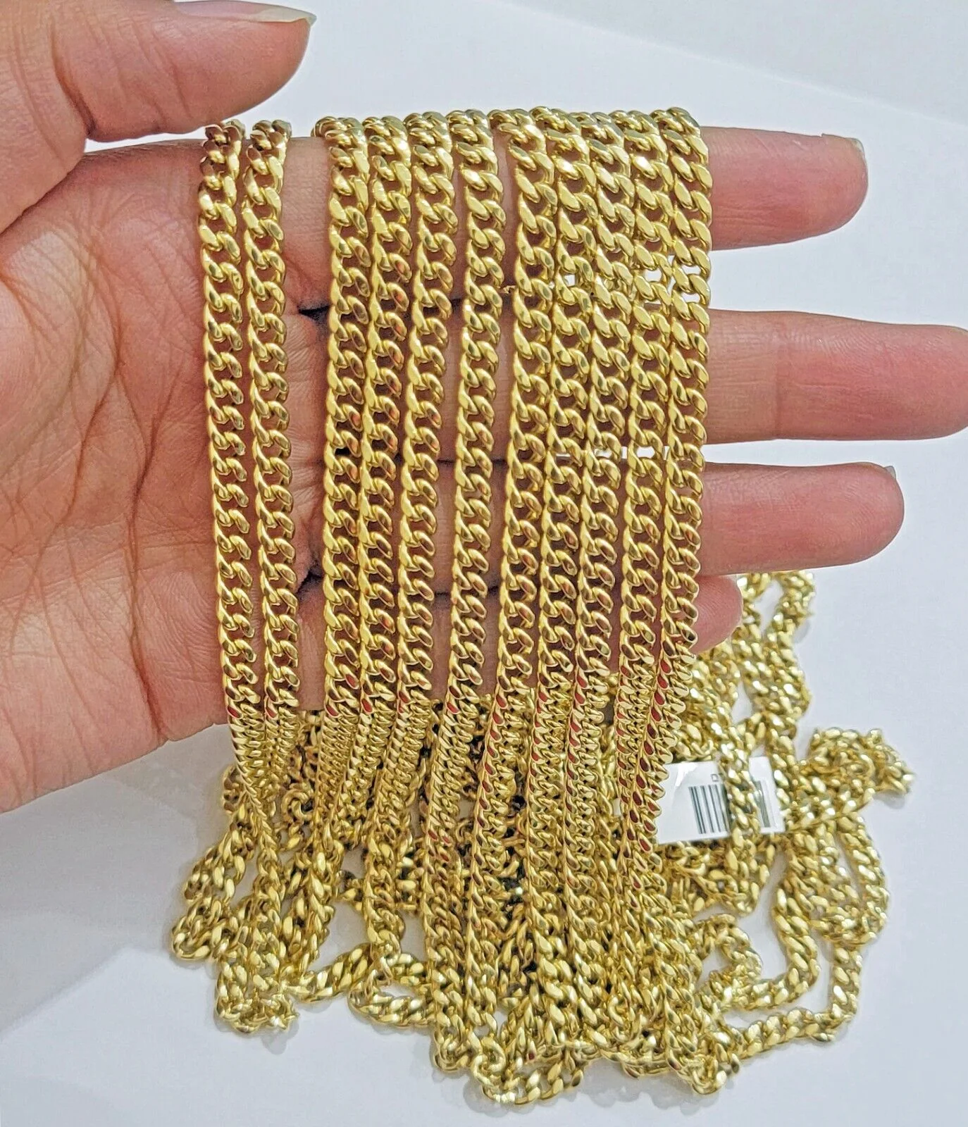 Real 10k Gold Miami Cuban Link chain Necklace 5mm 16"-28" 10kt Yellow Men Women - Image 2