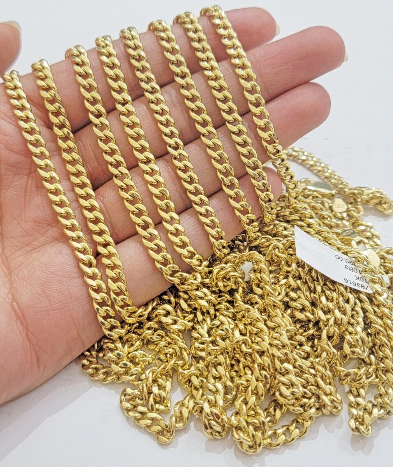 Real 10k Gold Miami Cuban Link chain Necklace 5mm 16"-28" 10kt Yellow Men Women - Image 8