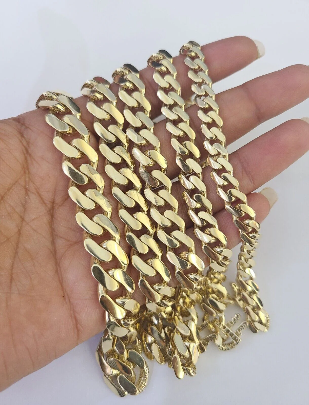 Real 10k Gold Monaco Bracelet 7mm-11mm 8"-8.5" 10kt Yellow - Image 11