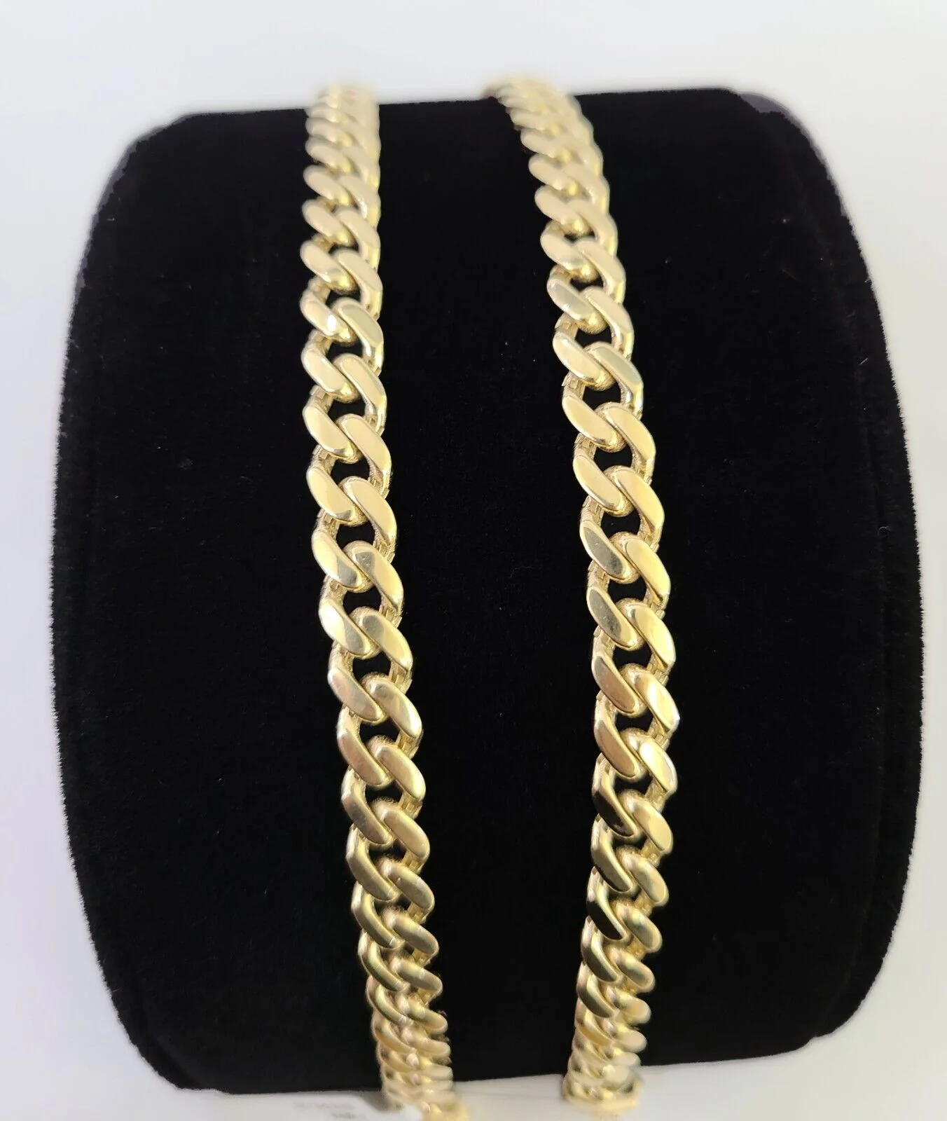 Real 10k Gold Monaco link Bracelet 7mm 7" 8" 10kt Men Women Box Clasp Genuine - Image 4