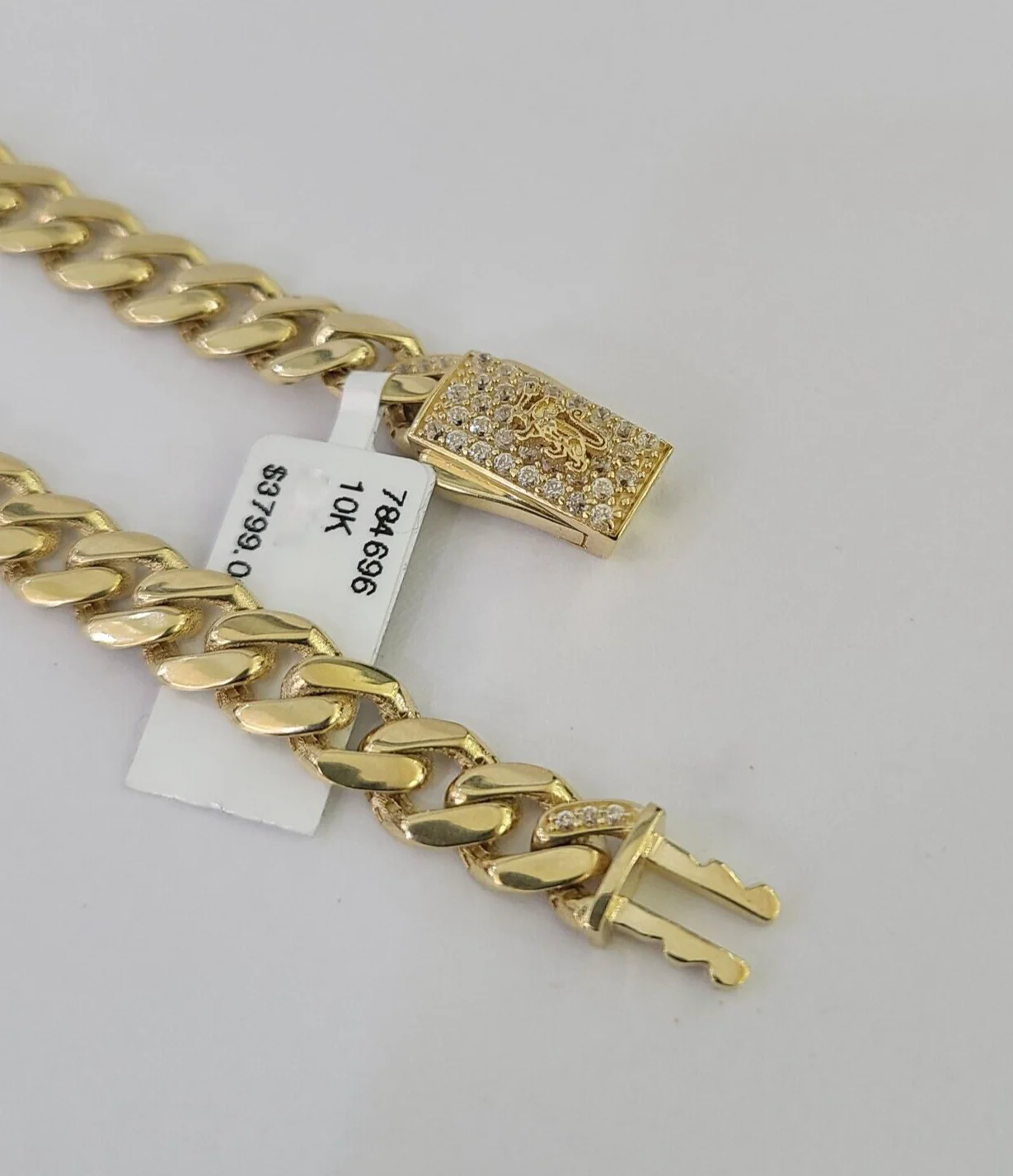 Real 10k Gold Monaco link Bracelet 7mm 7" 8" 10kt Men Women Box Clasp Genuine - Image 6