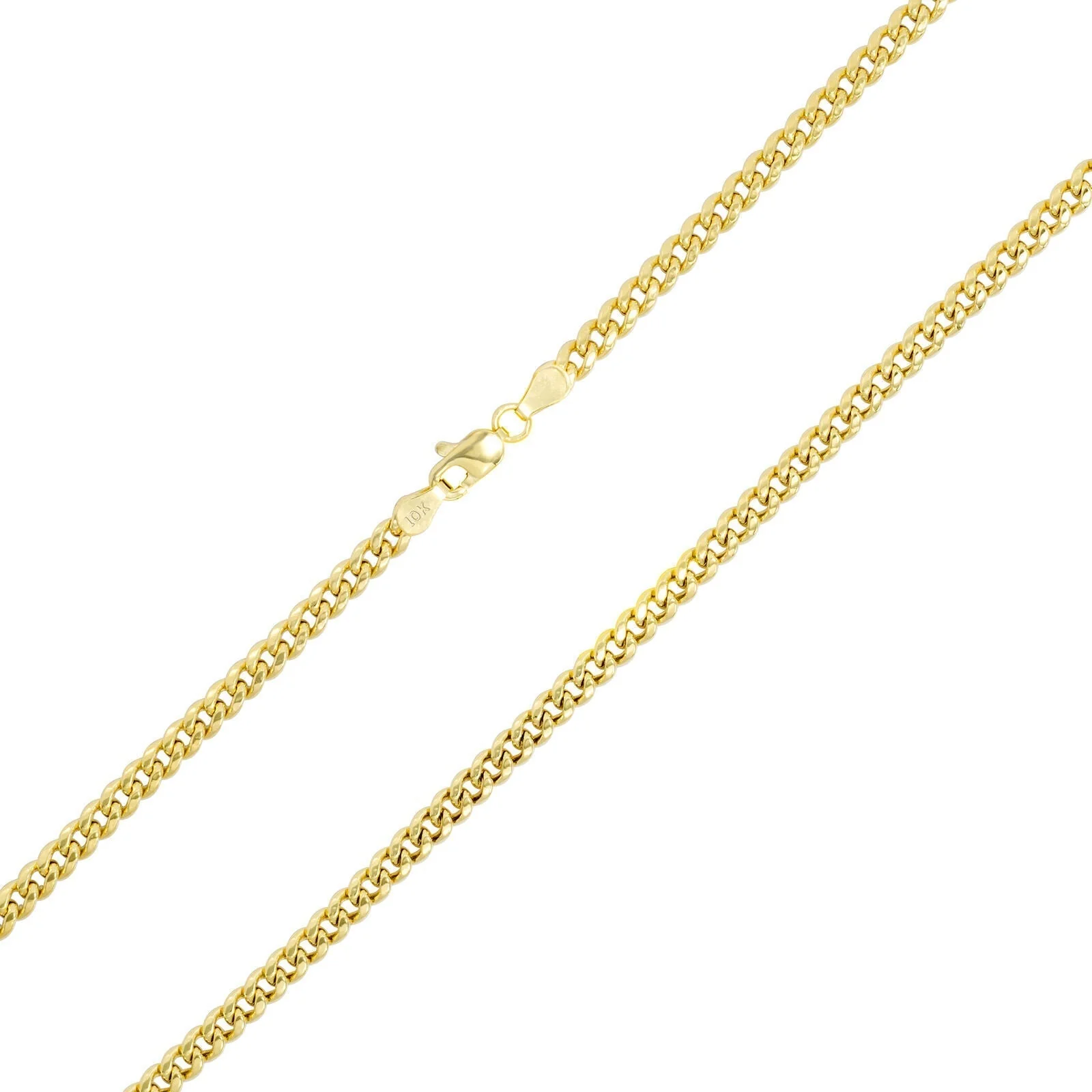 Real 10k Gold Necklace Chain Miami Cuban Link 3.5mm 18-26 Inch 10kt Men & Women - Image 6