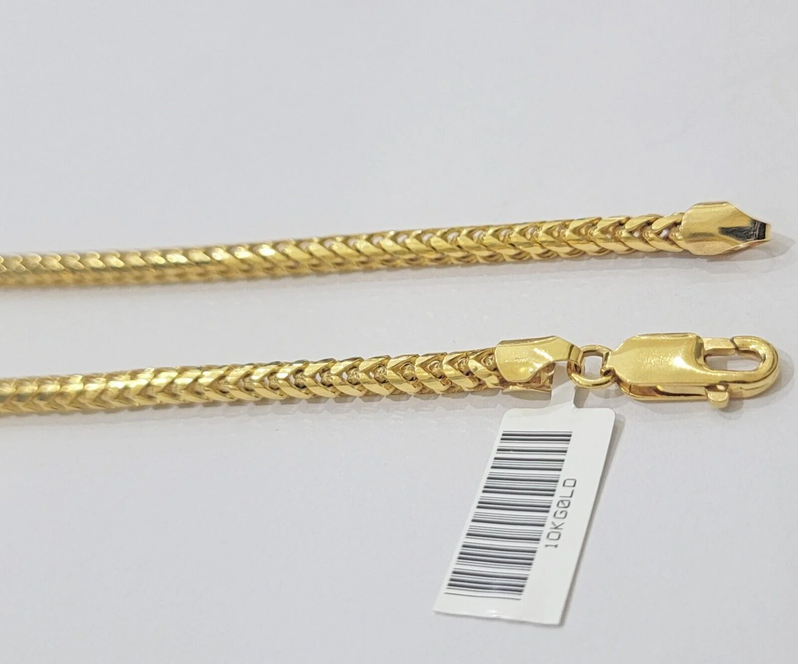 Real 10k Gold Necklace Franco Chain 4mm 26Inch Diamond Cut 10k Yellow Gold SOLID - Image 5