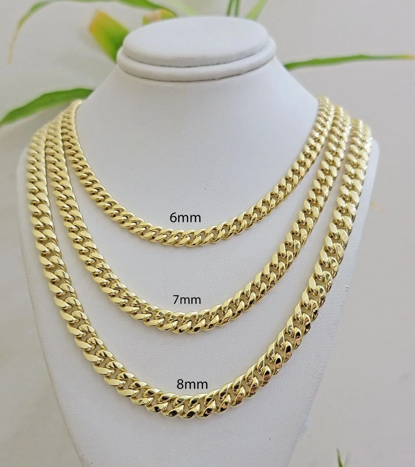 Real 10k Gold Necklace Miami Cuban Link 6mm Chain 20 - 30 Inch Men 10KT Box Lock - Image 9