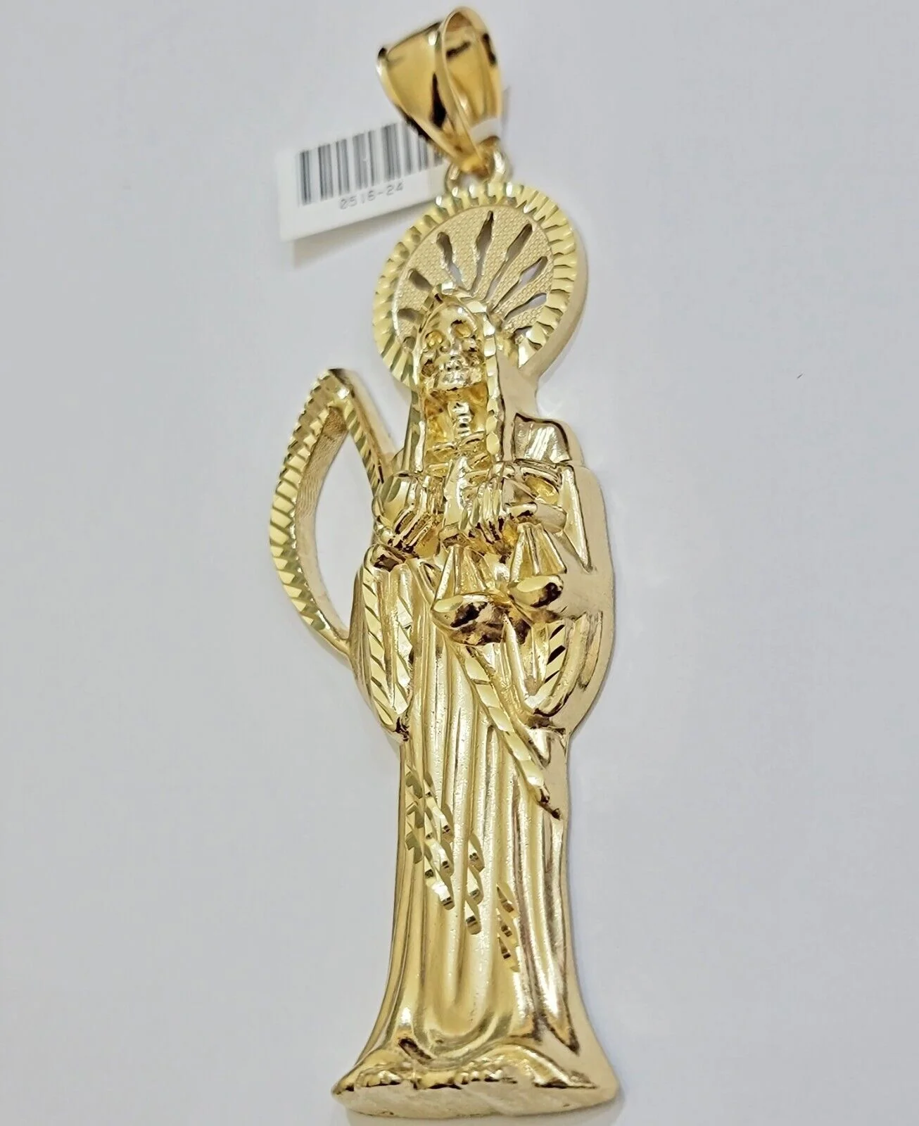 Real 10k Gold Ripper Charm Pendant Mens 4.2 Inch Real 10kt Yellow Gold For Chain - Image 5
