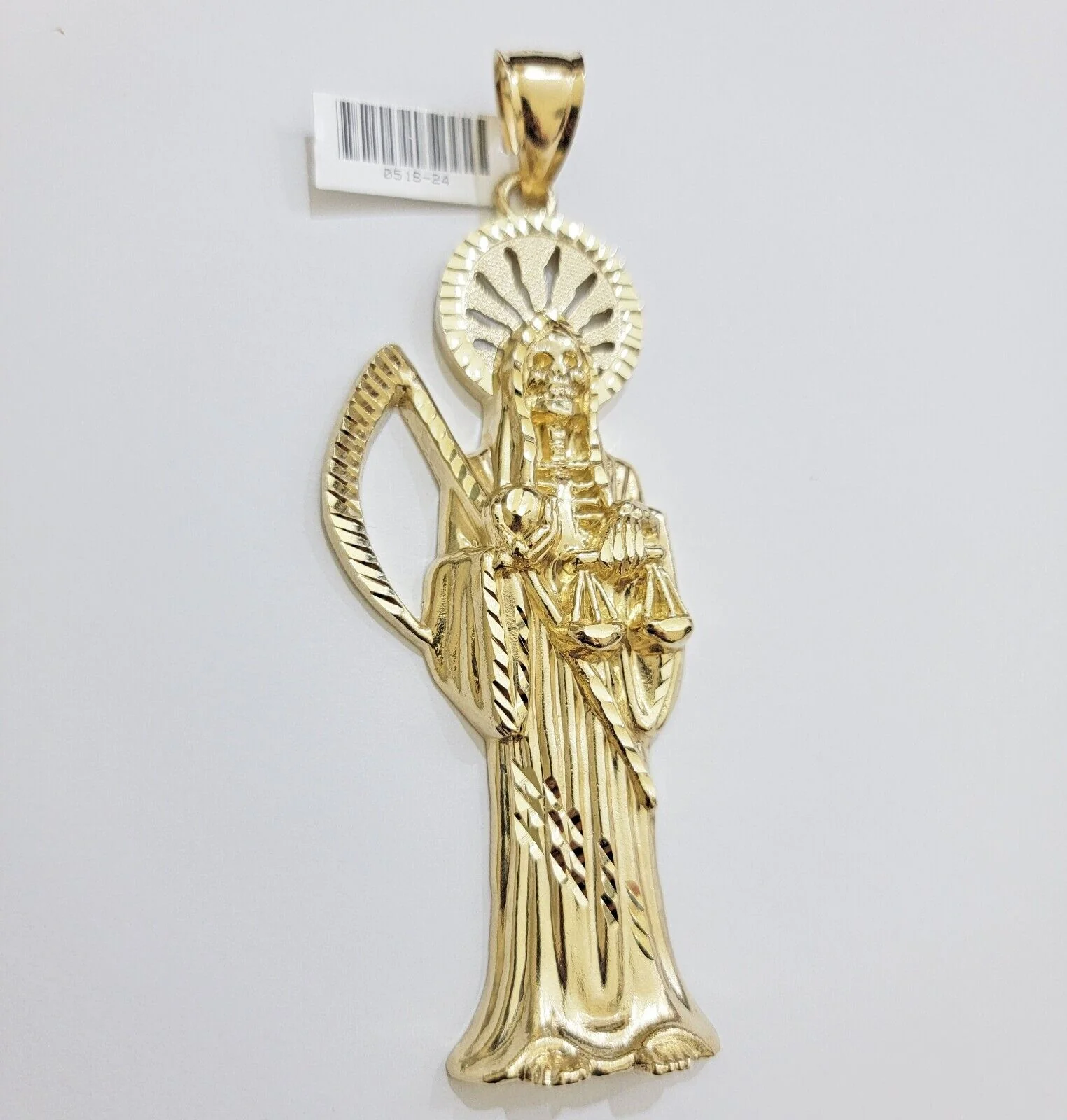 Real 10k Gold Ripper Charm Pendant Mens 4.2 Inch Real 10kt Yellow Gold For Chain - Image 7