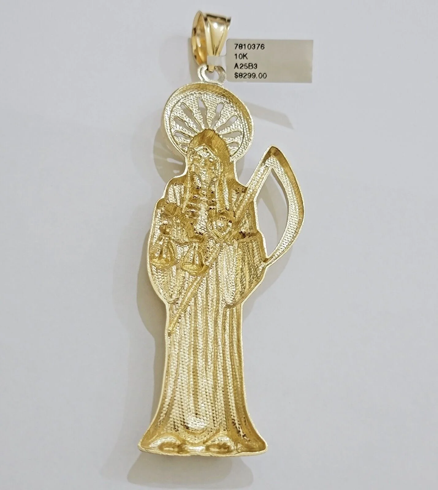 Real 10k Gold Ripper Charm Pendant Mens 4.2 Inch Real 10kt Yellow Gold For Chain - Image 8