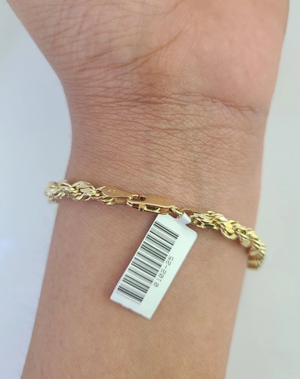Real 10K Gold Rope Bracelet Yellow 7.5" Inch 5mm 10kt Men Women - Image 5