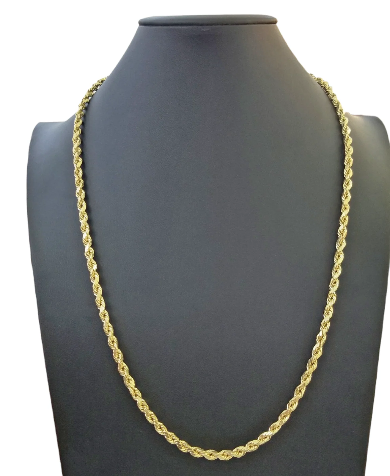 Real 10k Gold Rope Chain 3mm-10mm Necklace 18"-30" Inch Men Women - Image 5