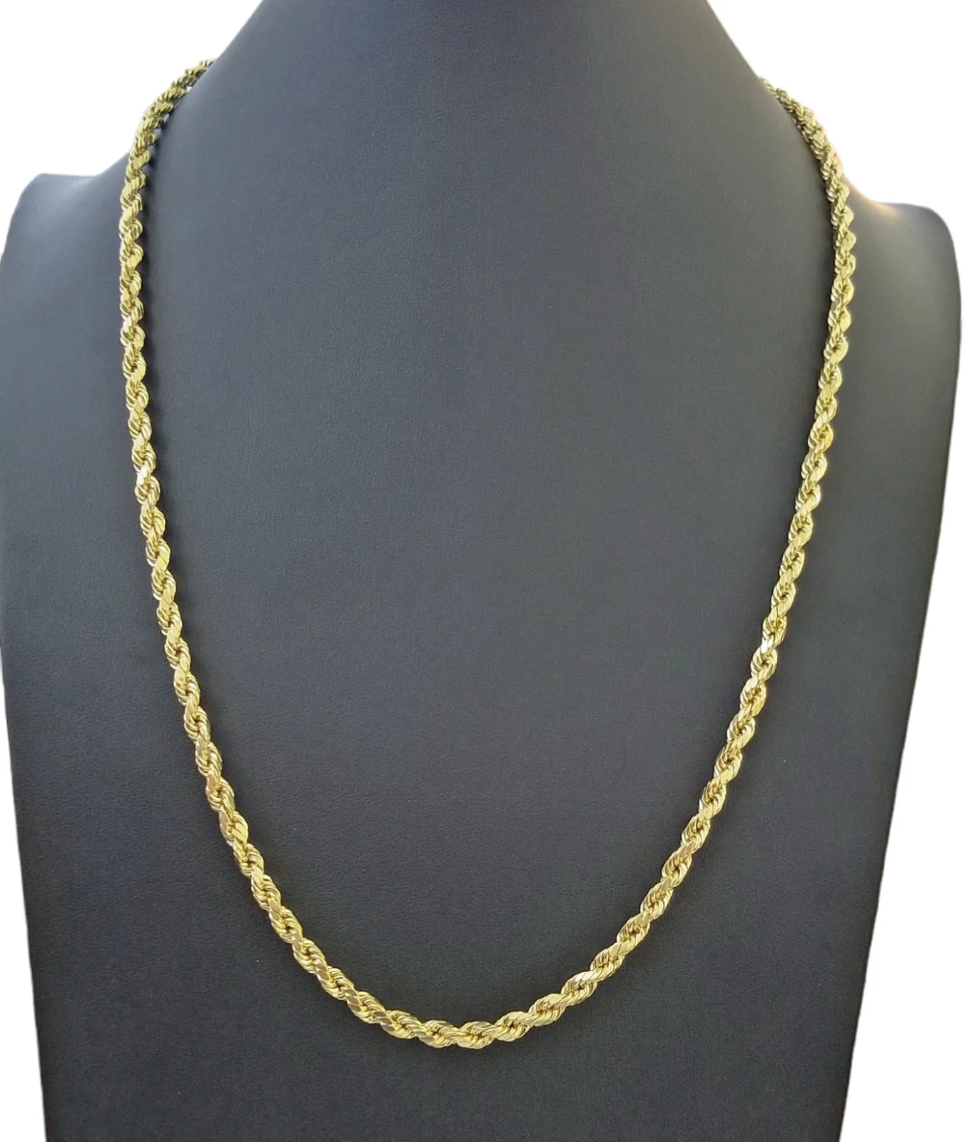 Real 10k Gold Rope Chain 3mm-10mm Necklace 18"-30" Inch Men Women - Image 6