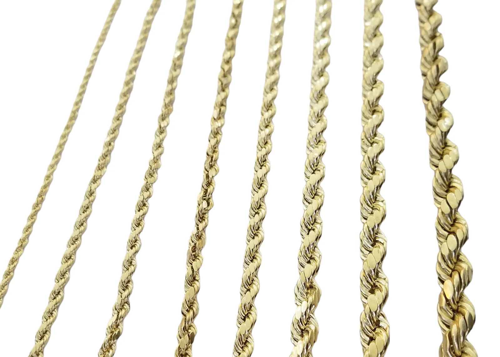 Real 10k Gold Rope Chain 3mm-10mm Necklace 18"-30" Inch Men Women - Image 9