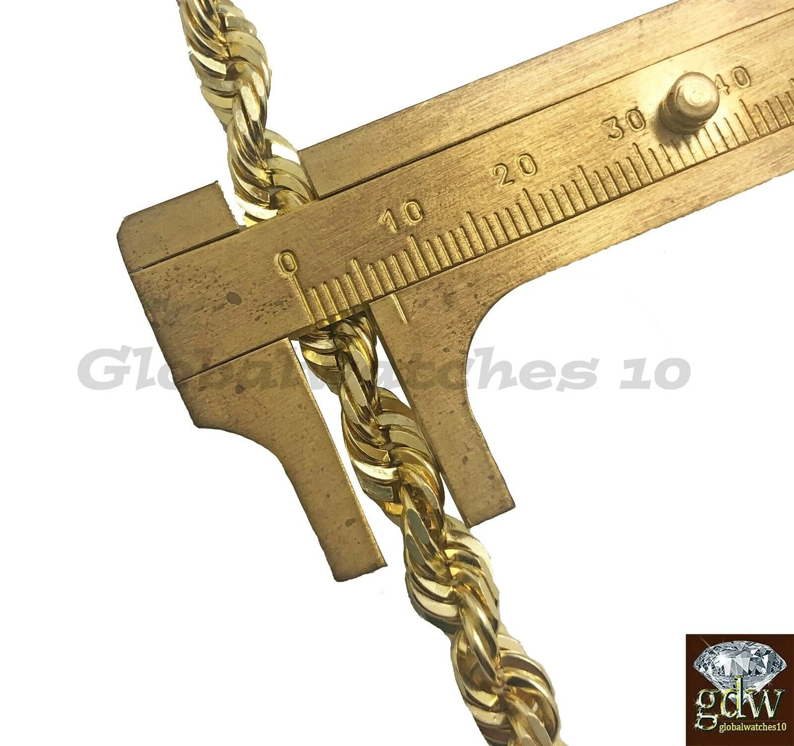 REAL 10K Gold Rope Chain 7mm 28 Inch Men Necklace SOLID 10 KT Gold Diamond Cut - Image 6