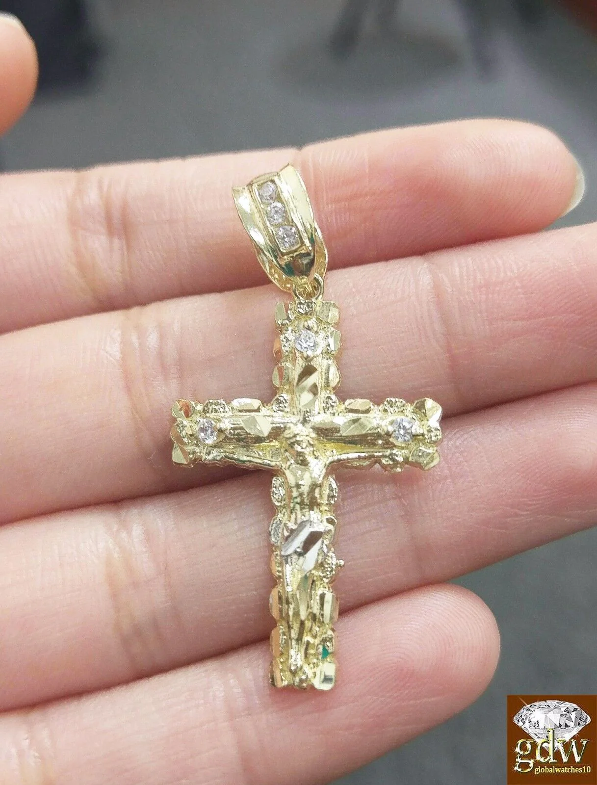 Real 10k Gold Rope Chain Cross Pendant 18" 20" 22" 24" 26" Necklace - Image 6