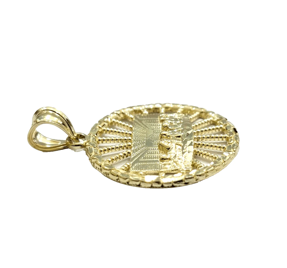 Real 10k Gold Rope Chain Last Supper Pendant Set, 24 Inch 3mm necklace & Charm - Image 12