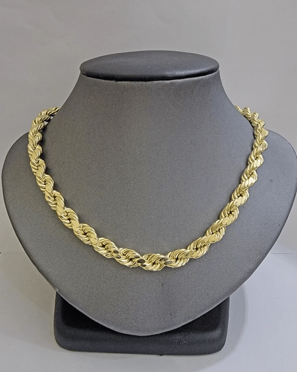 Real 10k Gold Rope Chain Necklace 18-30 Inch 3mm to 10mm Diamond Cut 10KT Yellow - Image 7