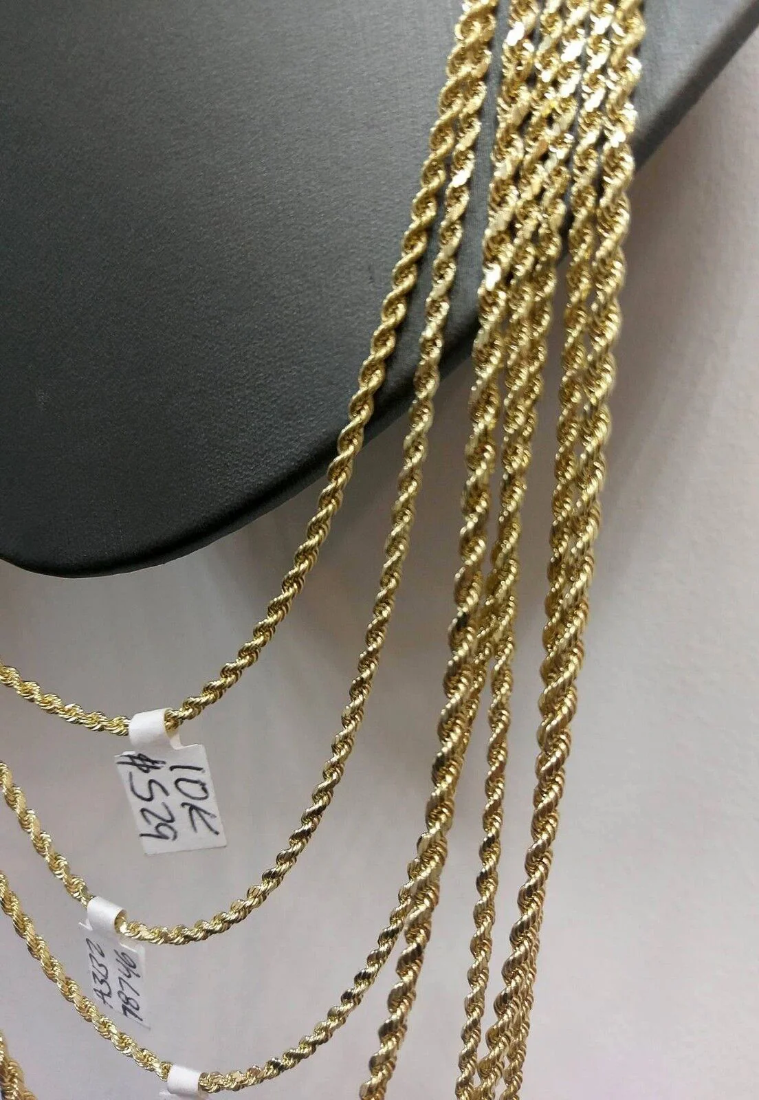 Real 10k Gold Rope Chain Necklace 2.5mm 16" 18" 20" 22" 24" 26" 28" Men Women - Image 4