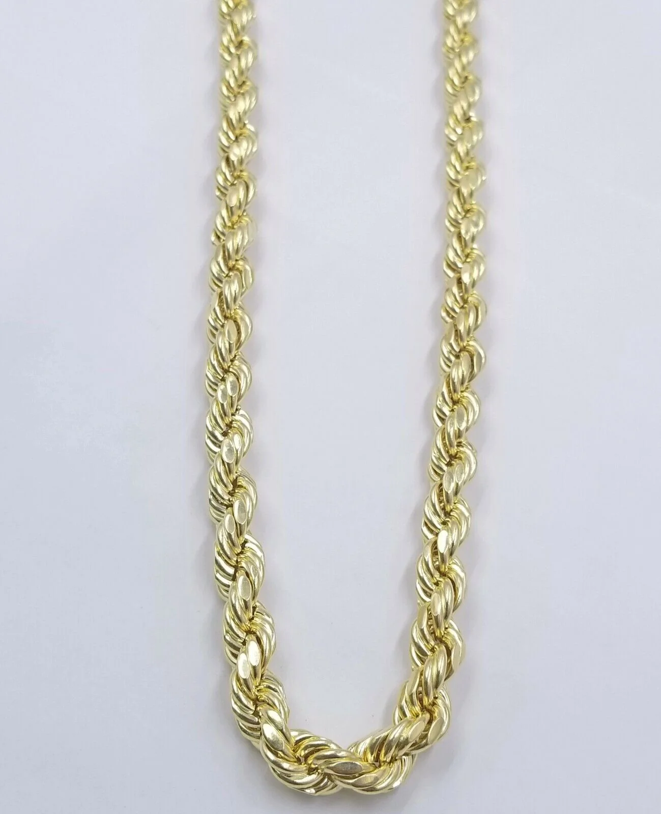 Real 10k Gold Rope Chain Necklace 9mm 28 Inch Diamond Cut 10kt Yellow Gold REAL - Image 6