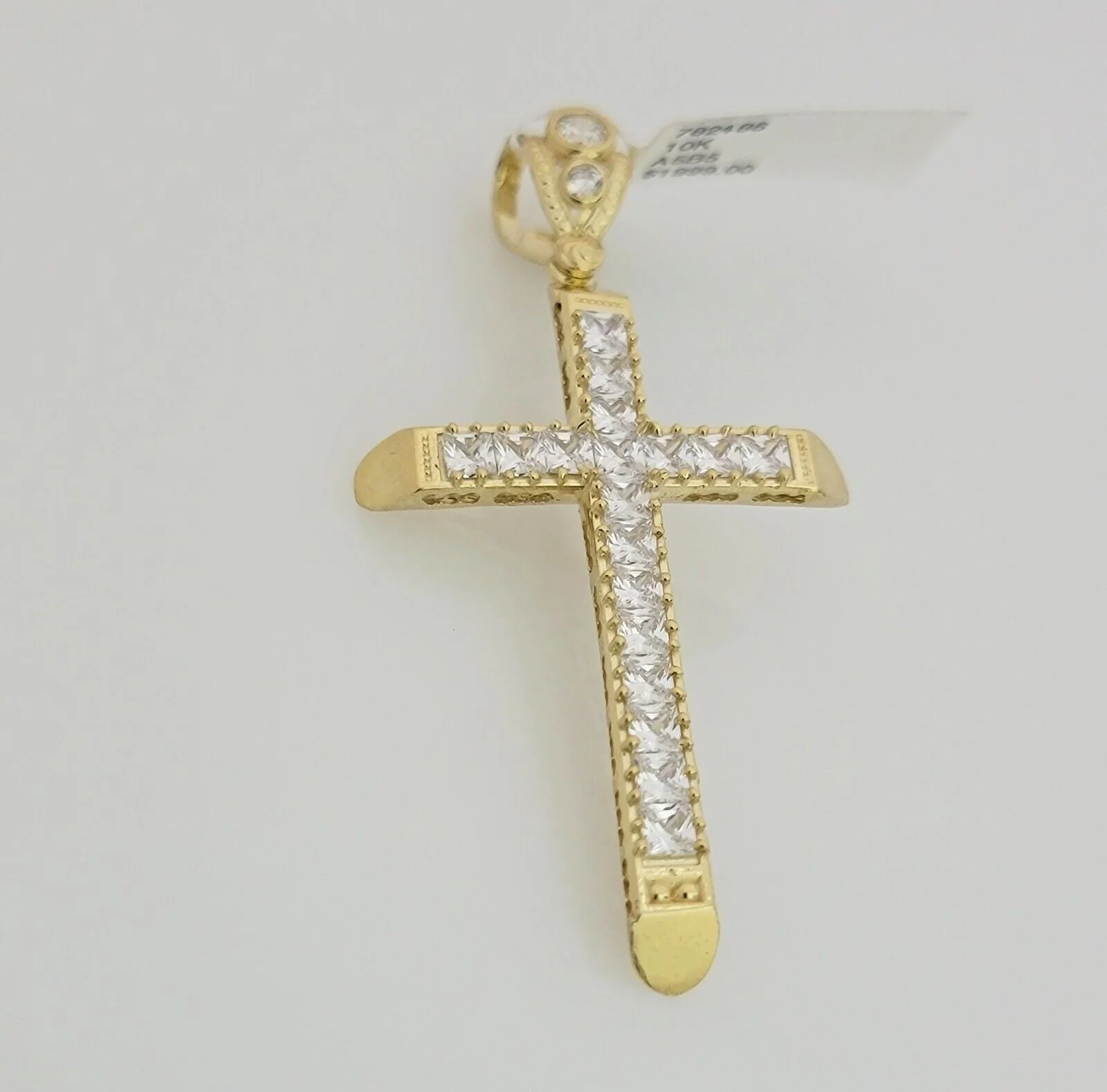 Real 10k Gold Rope Chain Pendant SET Solid Necklace 4mm 20-28" Stone Cross Charm - Image 5